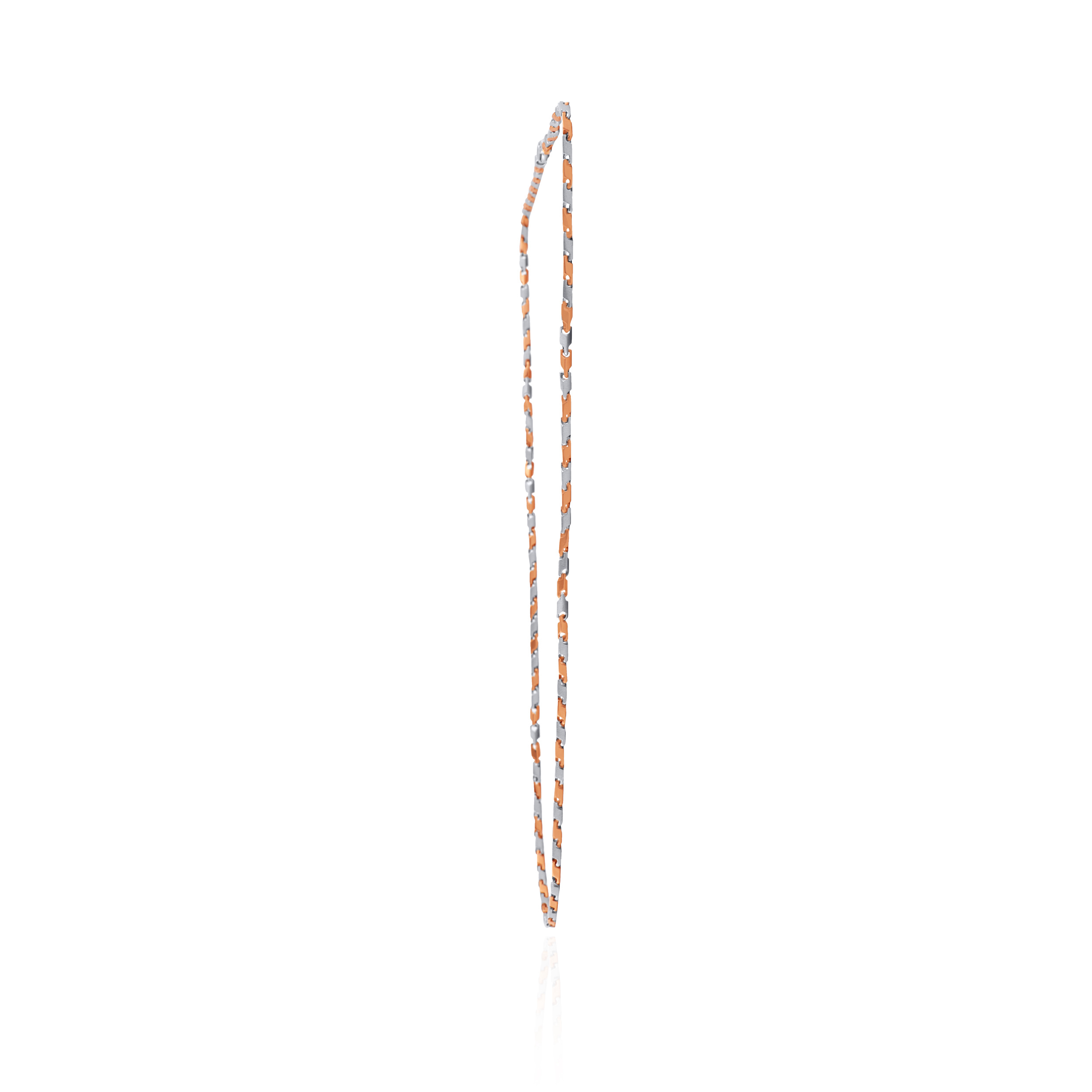 Luminous Duality Men's Platinum Gold Chain - Senco Gold and Diamonds