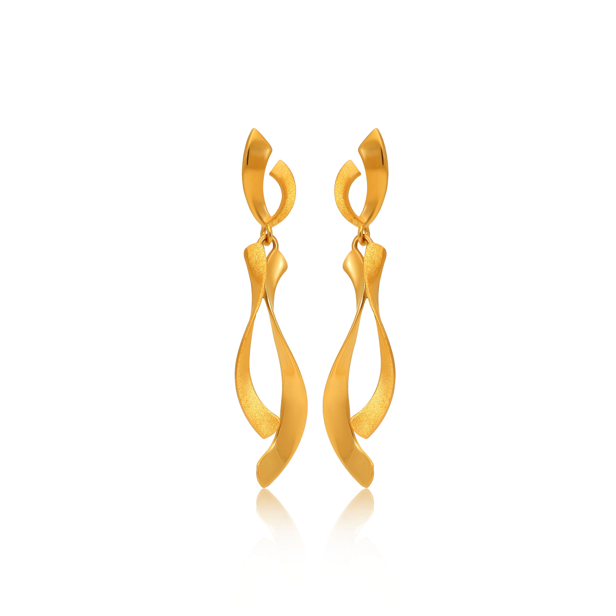 Cascade Drop Gold Earrings - Senco Gold and Diamonds