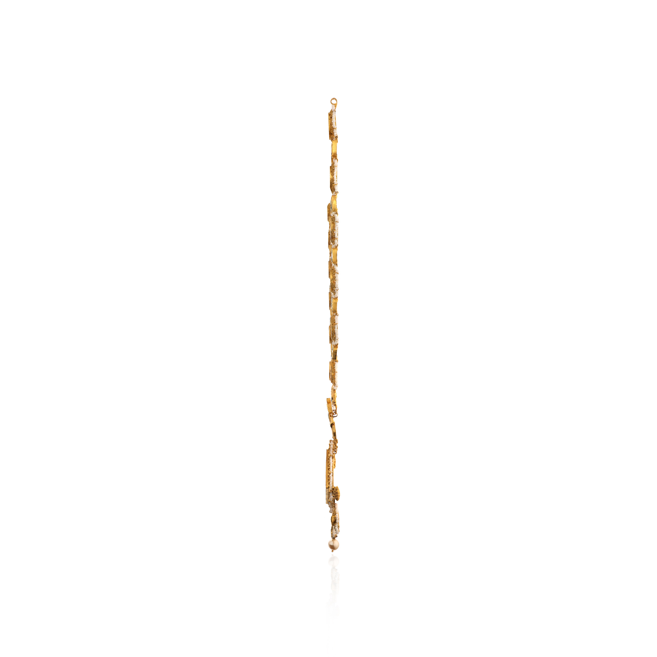 Magnificent Antique Gold Kundan Necklace - Senco Gold and Diamonds