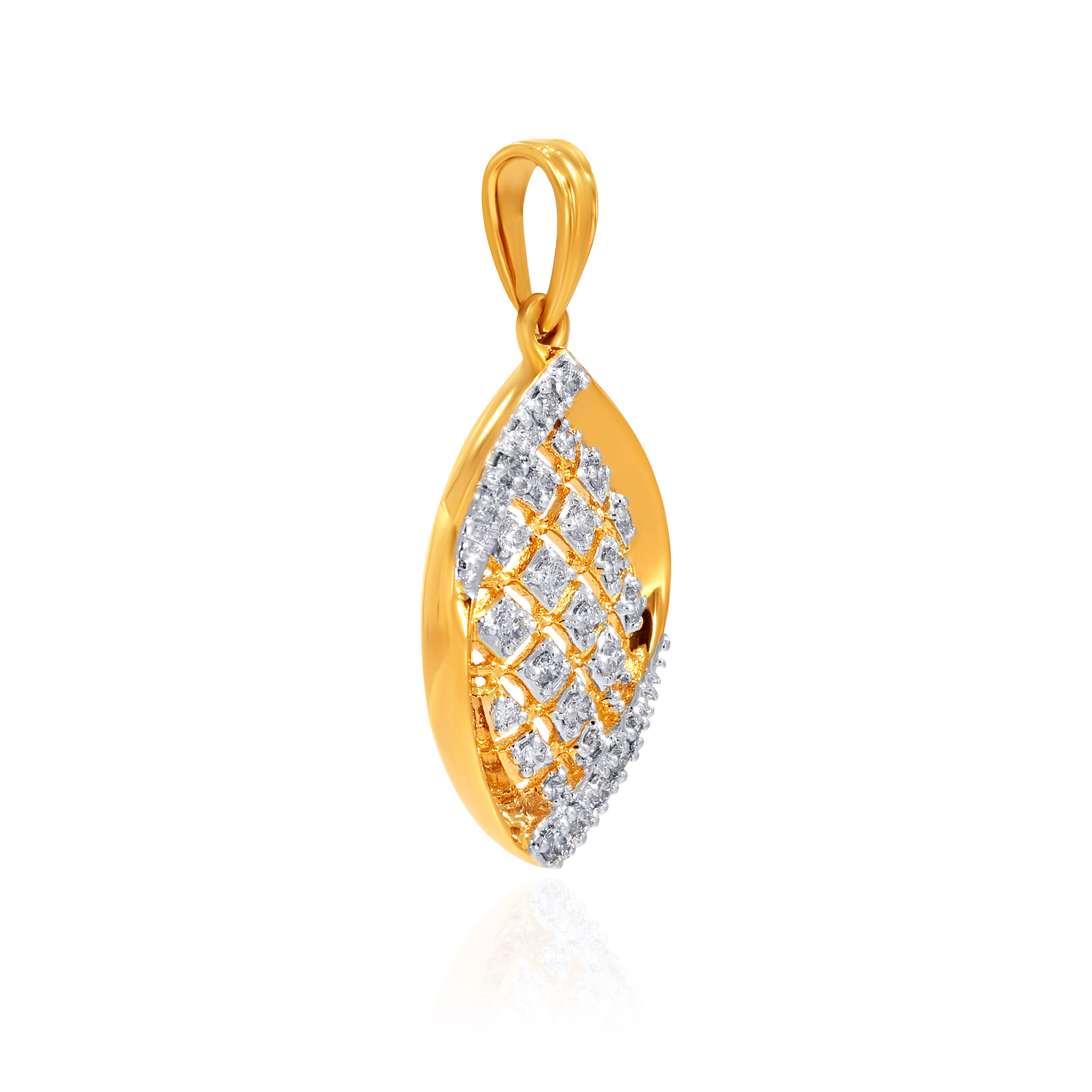 Essence Leaf Diamond Pendant - Senco Gold and Diamonds