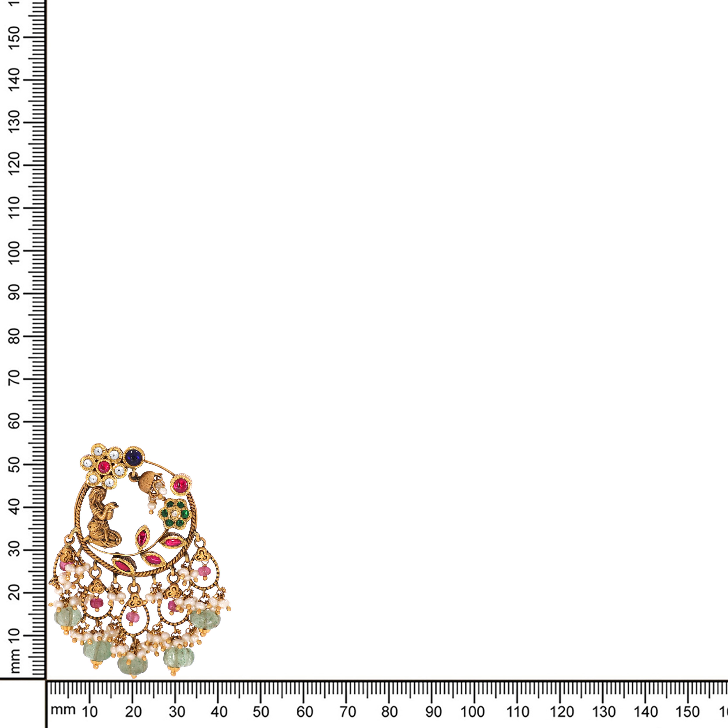 22K Yellow Gold Kundan Earrings-GPGN-D000782902 - Senco Gold and Diamonds