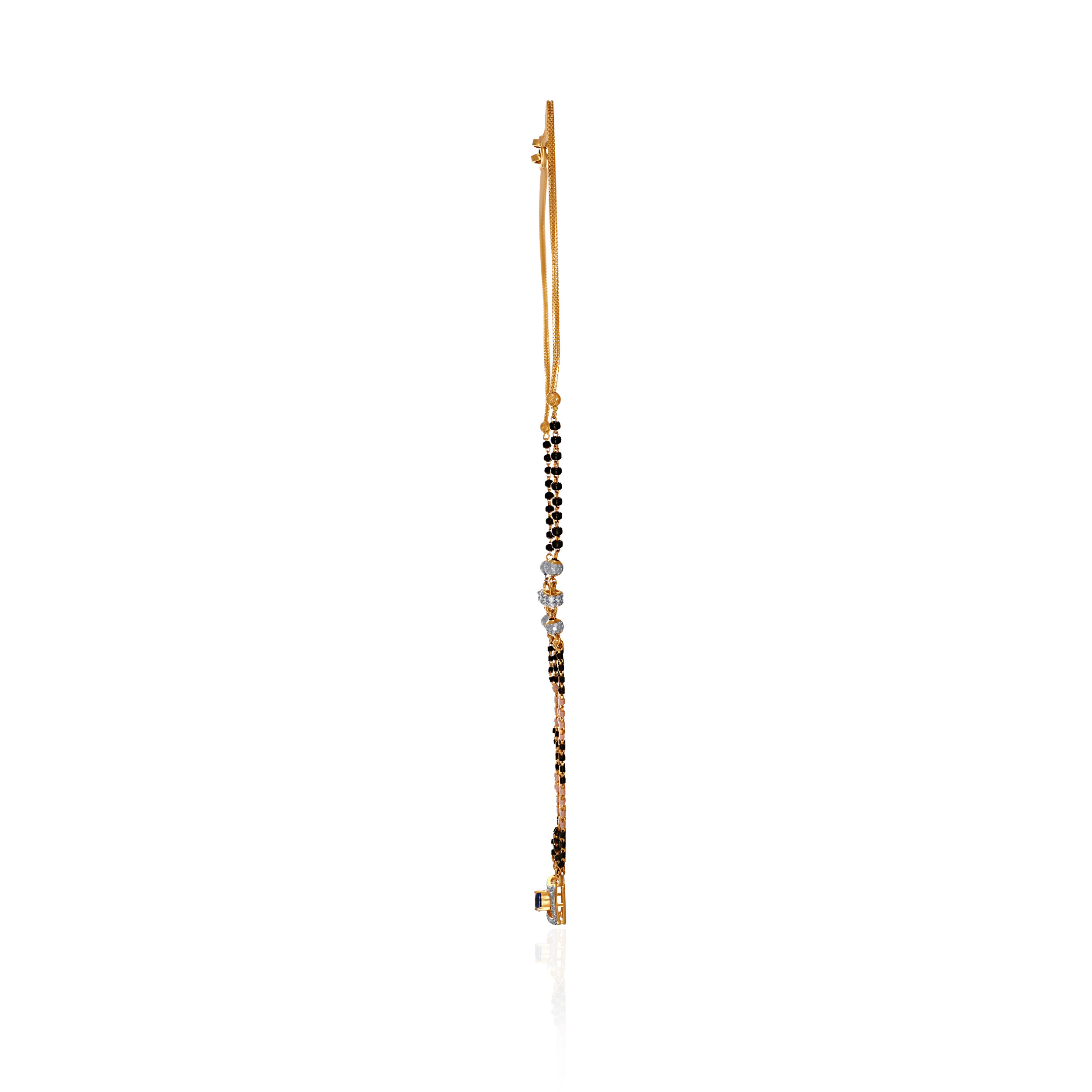Majestic Three Line Gold Mangalsutra - Senco Gold and Diamonds