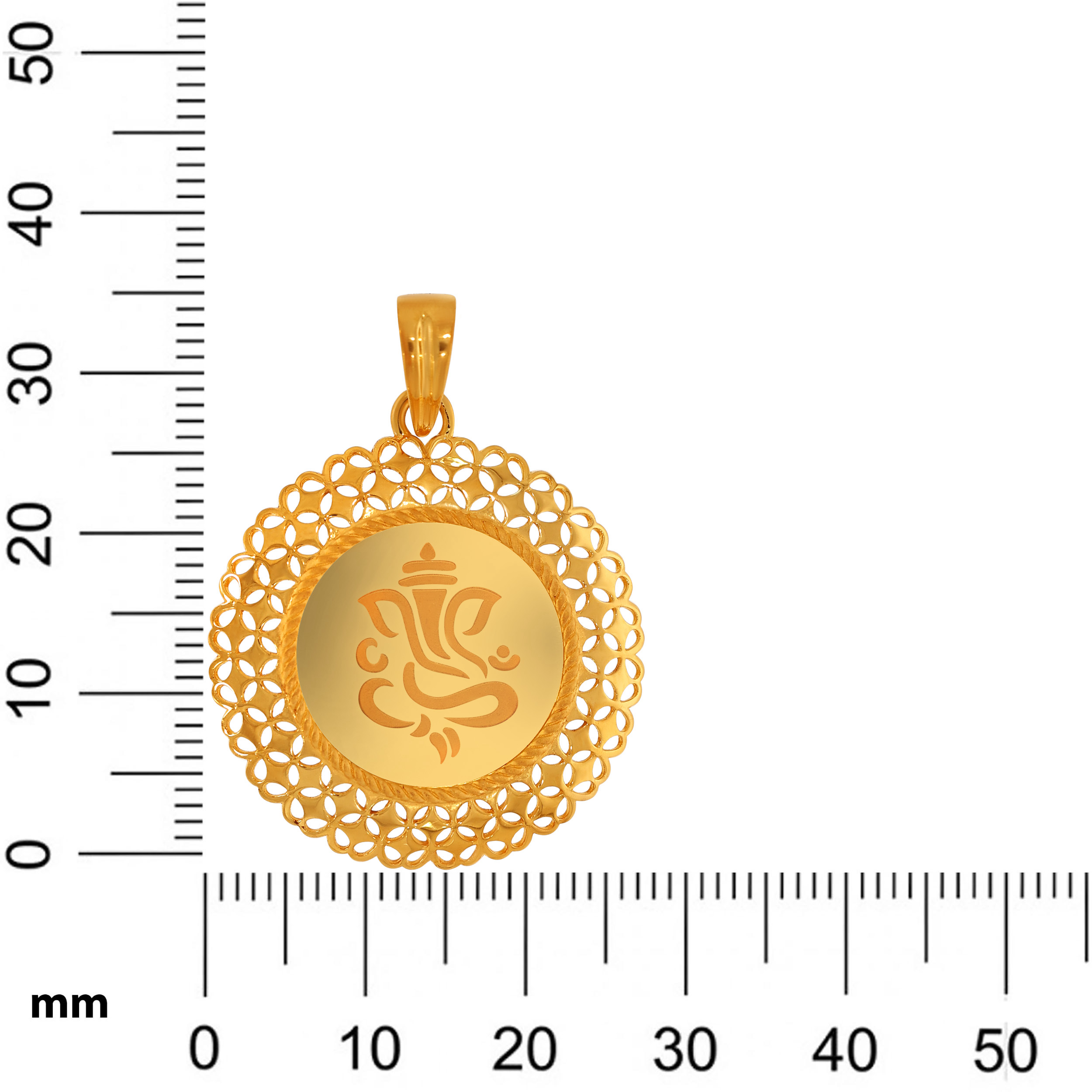 Auspicious Morya Gold Pendant - Senco Gold and Diamonds