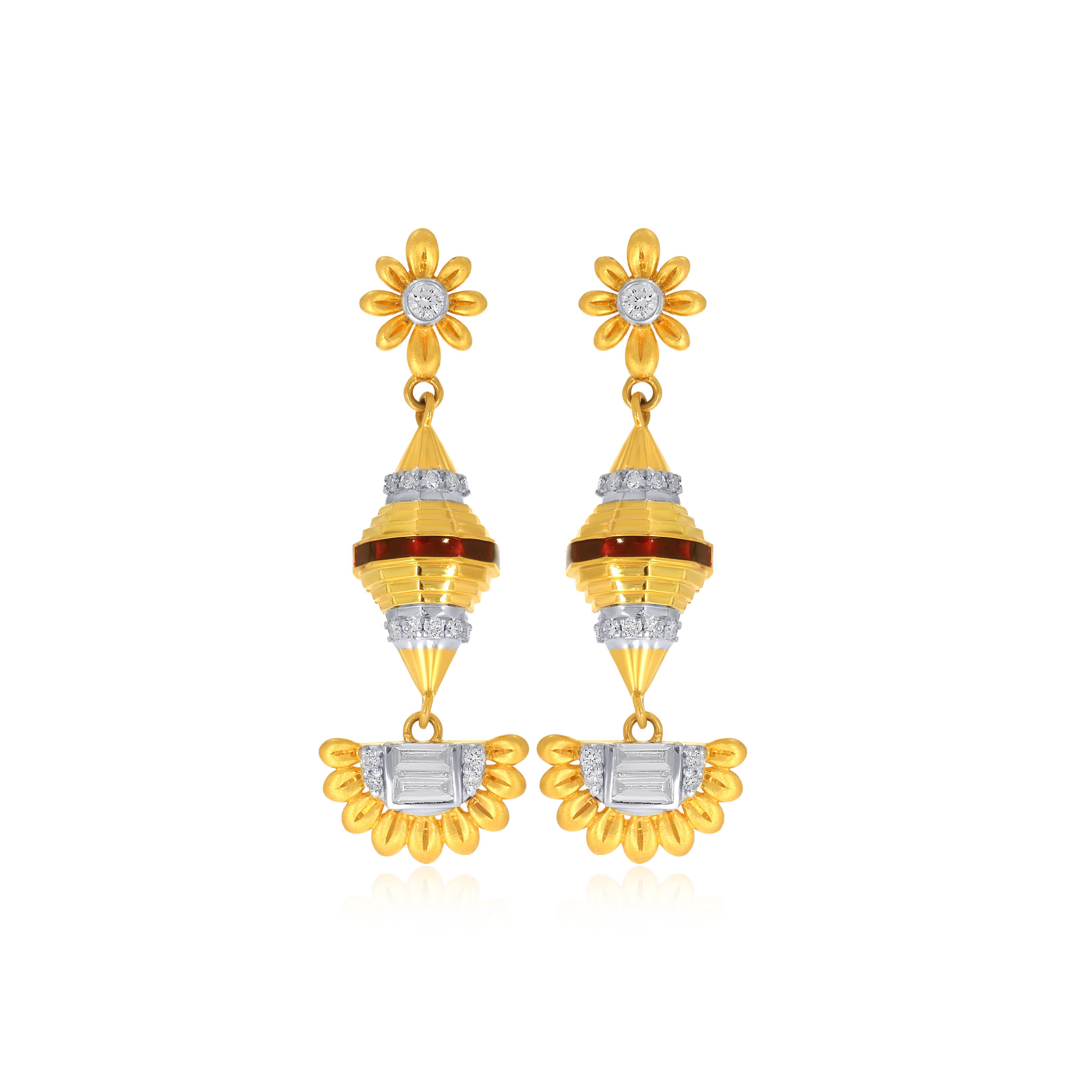 Nature's Adornment Diamond Drop Earrings - Senco Gold and Diamonds