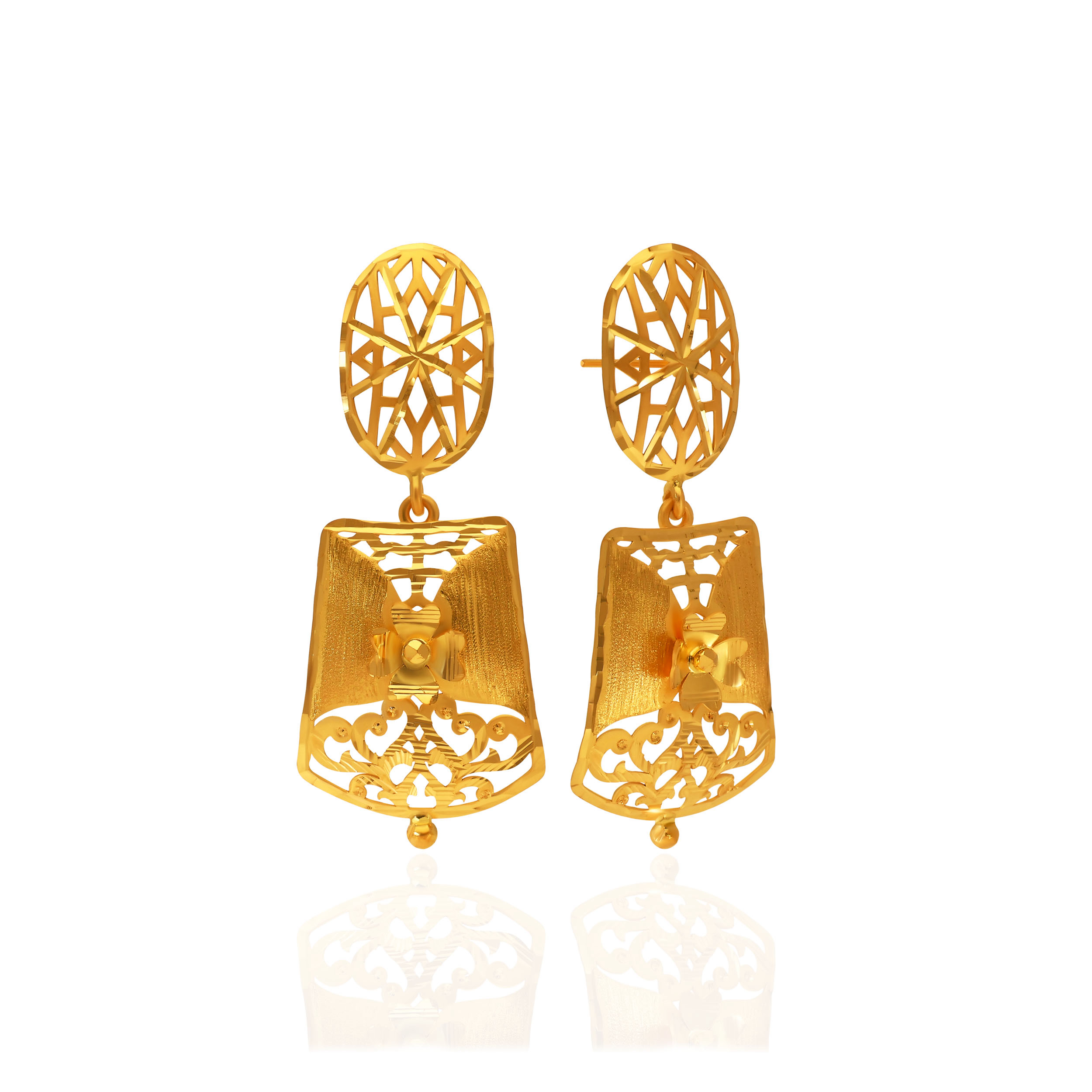 Majestic Filigree Gold Earrings - Senco Gold and Diamonds