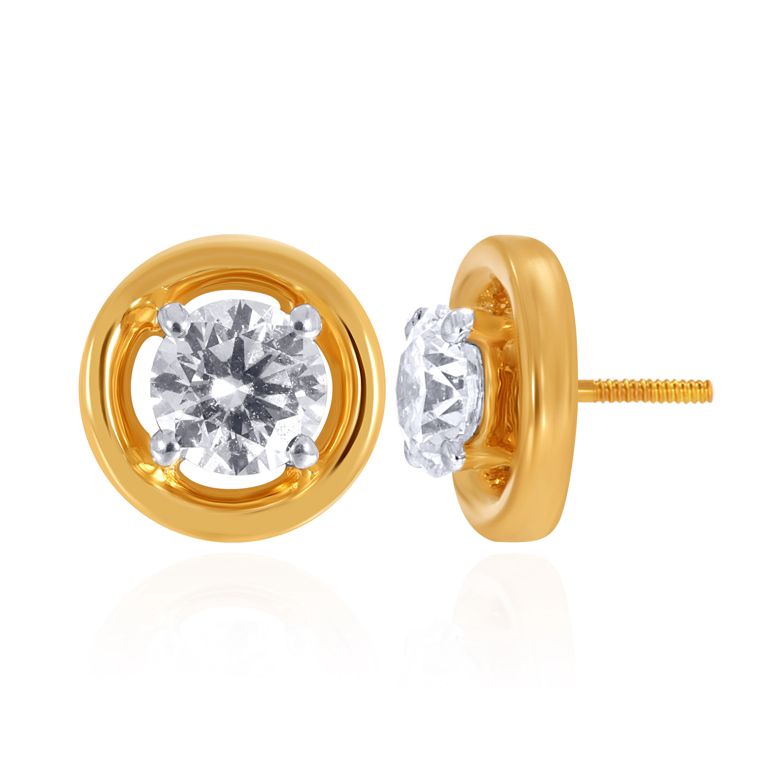Classic Halo Diamond Studs - Senco Gold and Diamonds