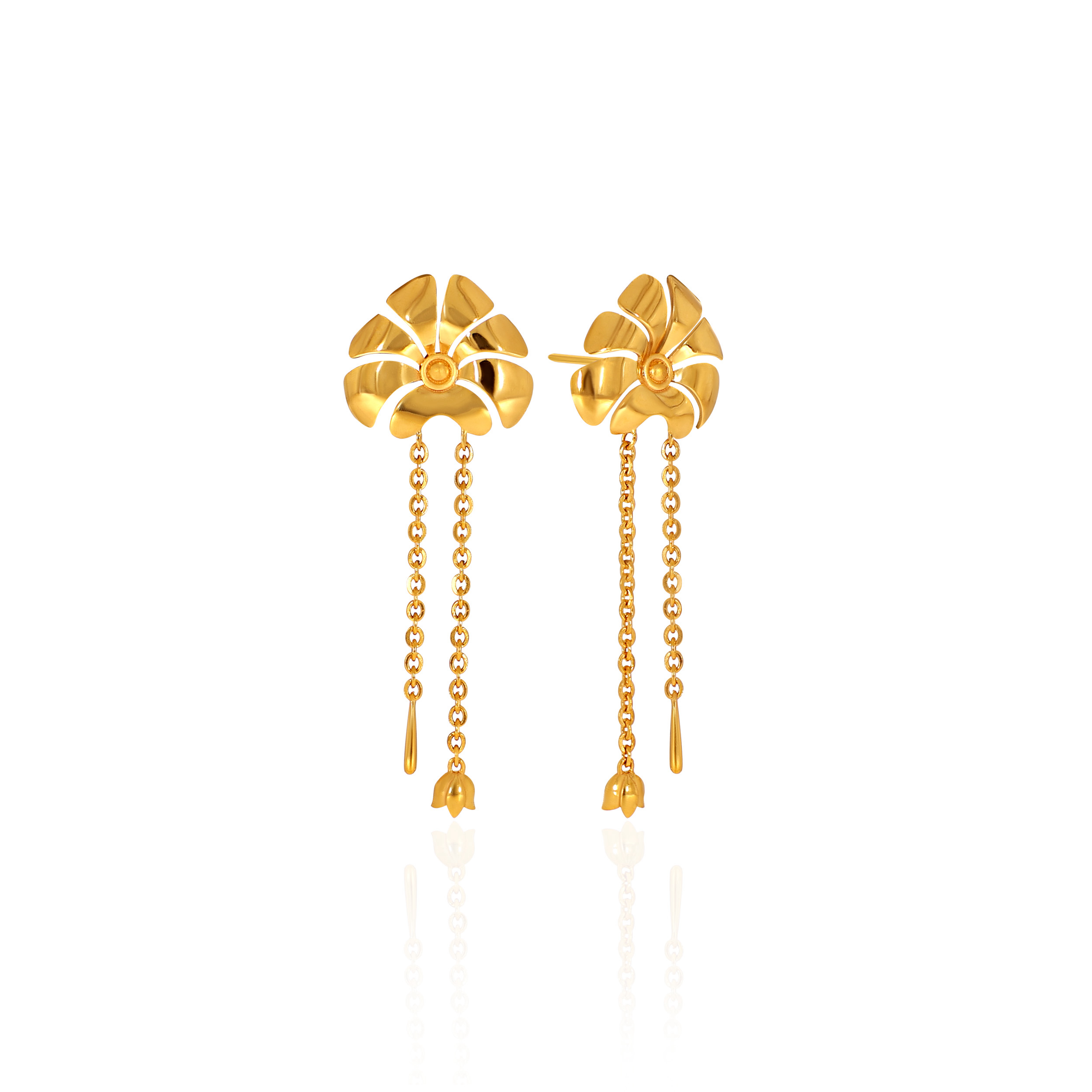 22K Yellow Gold Drop Earrings-GP-SAD0005742 - Senco Gold and Diamonds