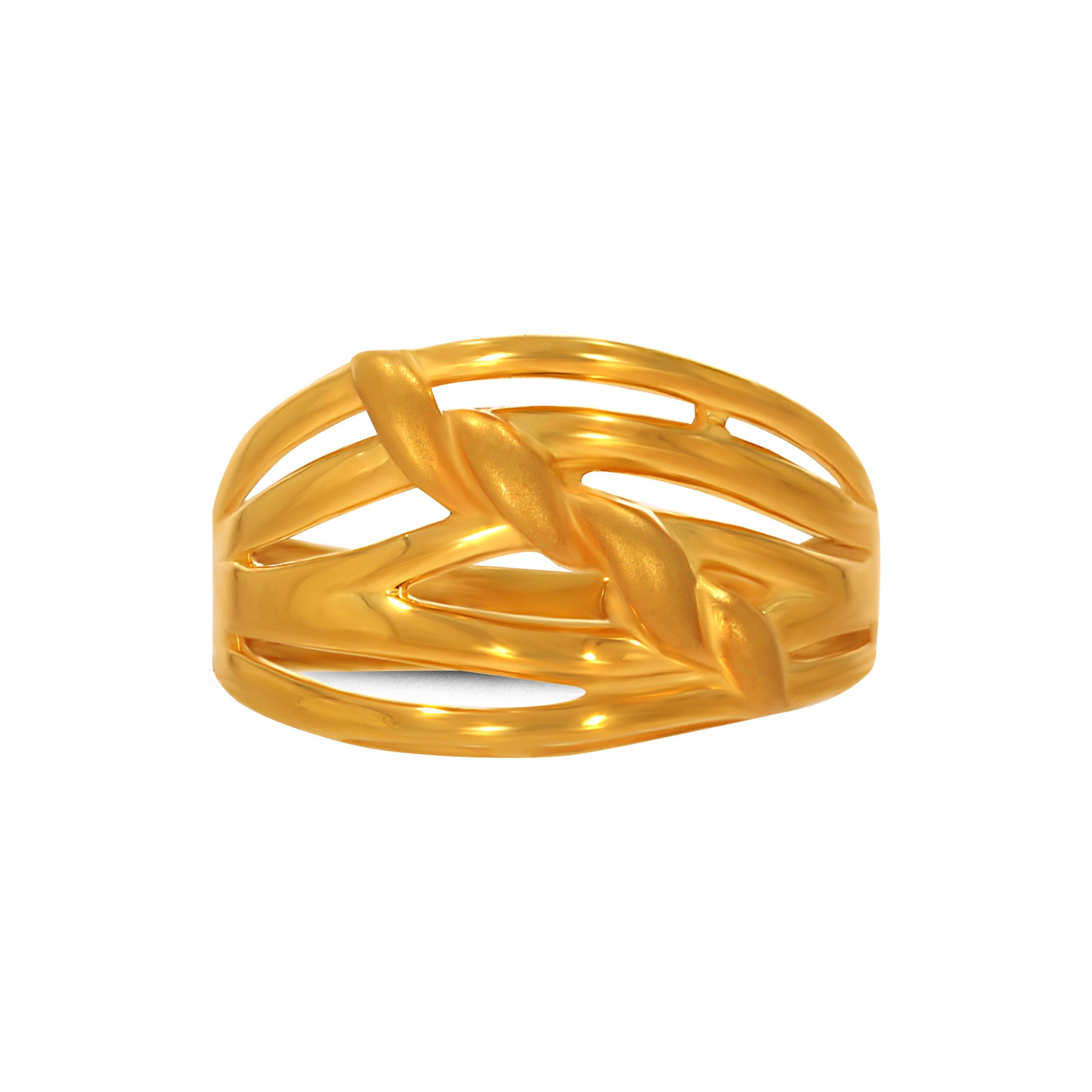 Parallel Paths Gold Ring alternate view 1