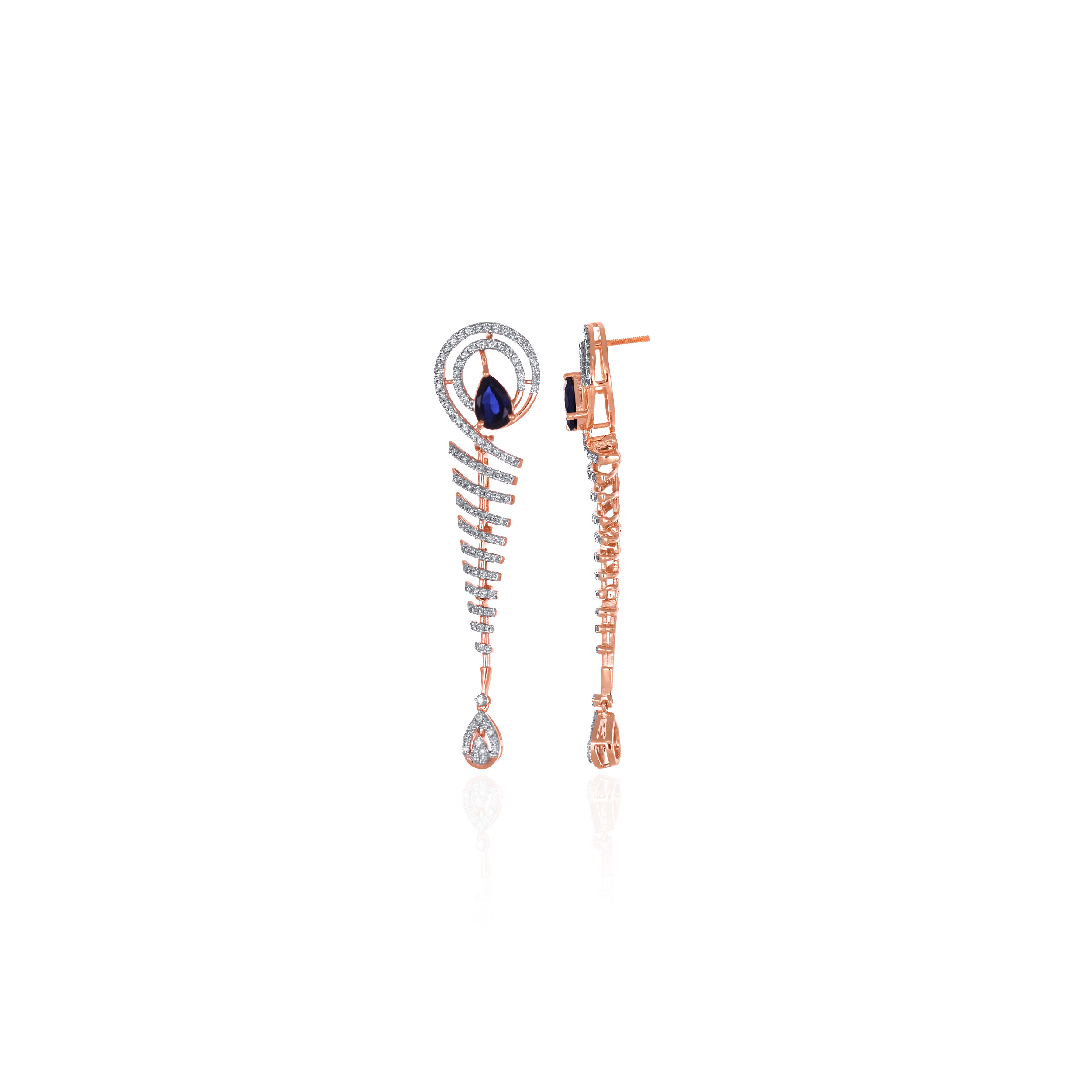 Midnight Bloom Diamond Earrings - Senco Gold and Diamonds