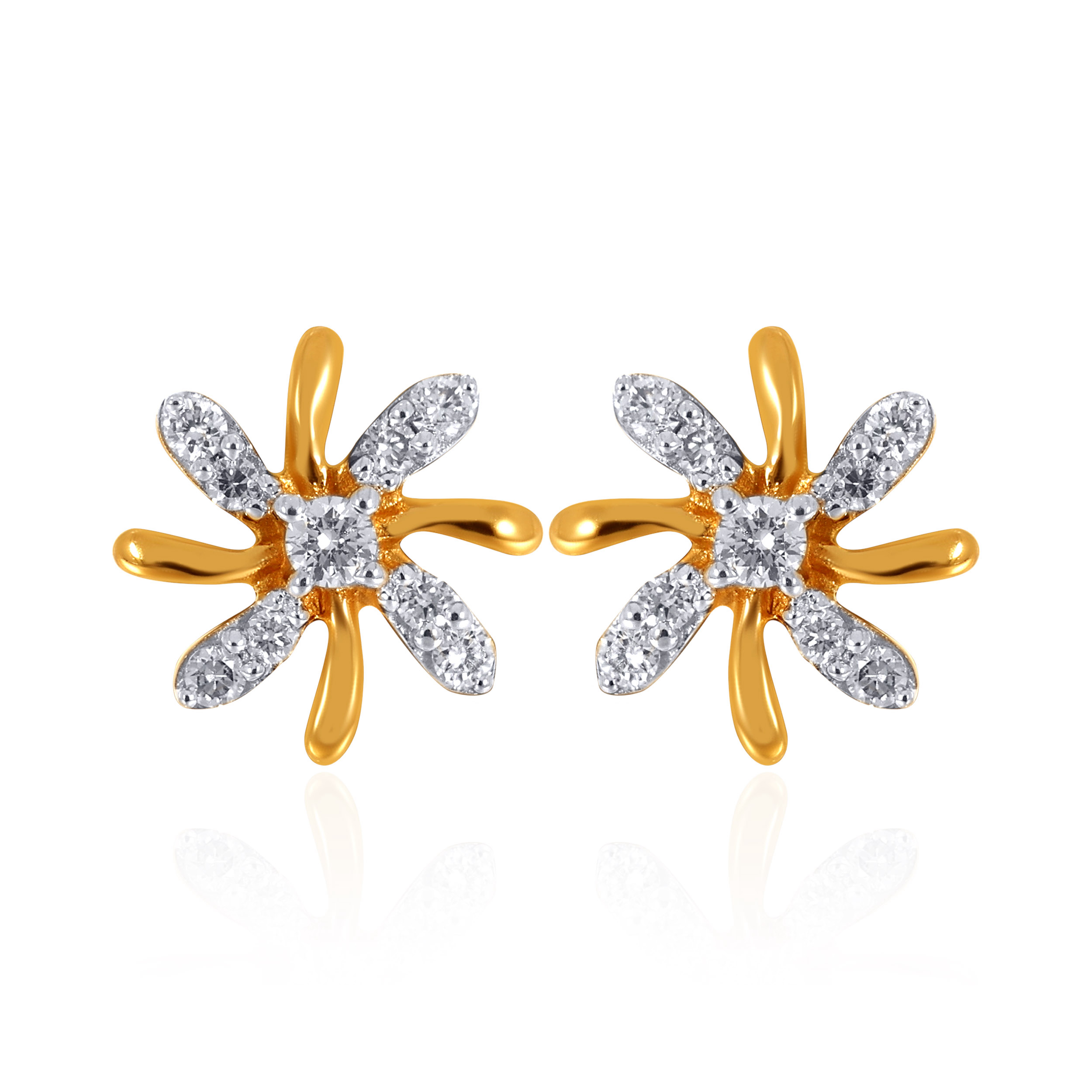 Blossom Radiance Diamond Studs - Senco Gold and Diamonds