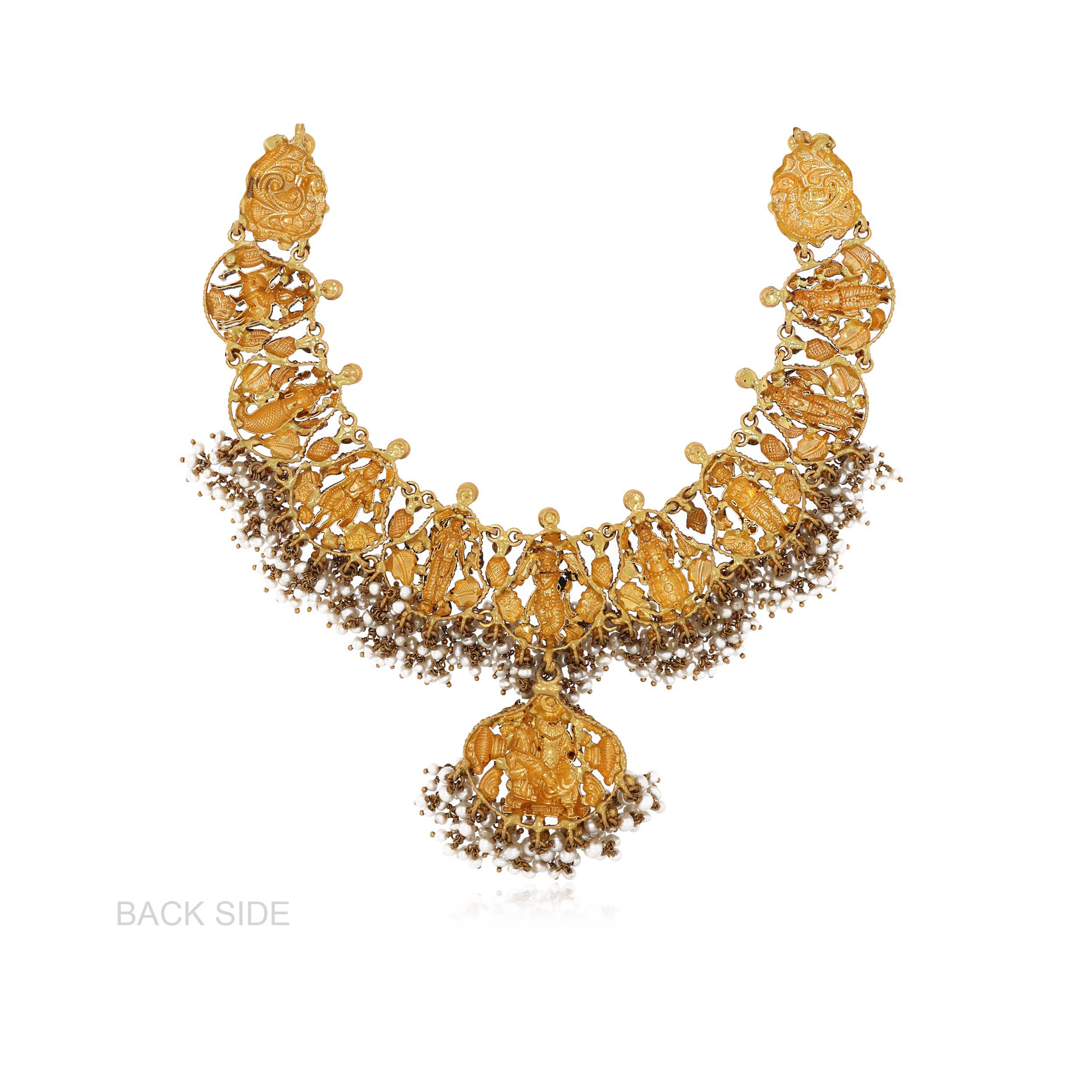 Enchanting Devotion Antique Gold Necklace - Senco Gold and Diamonds