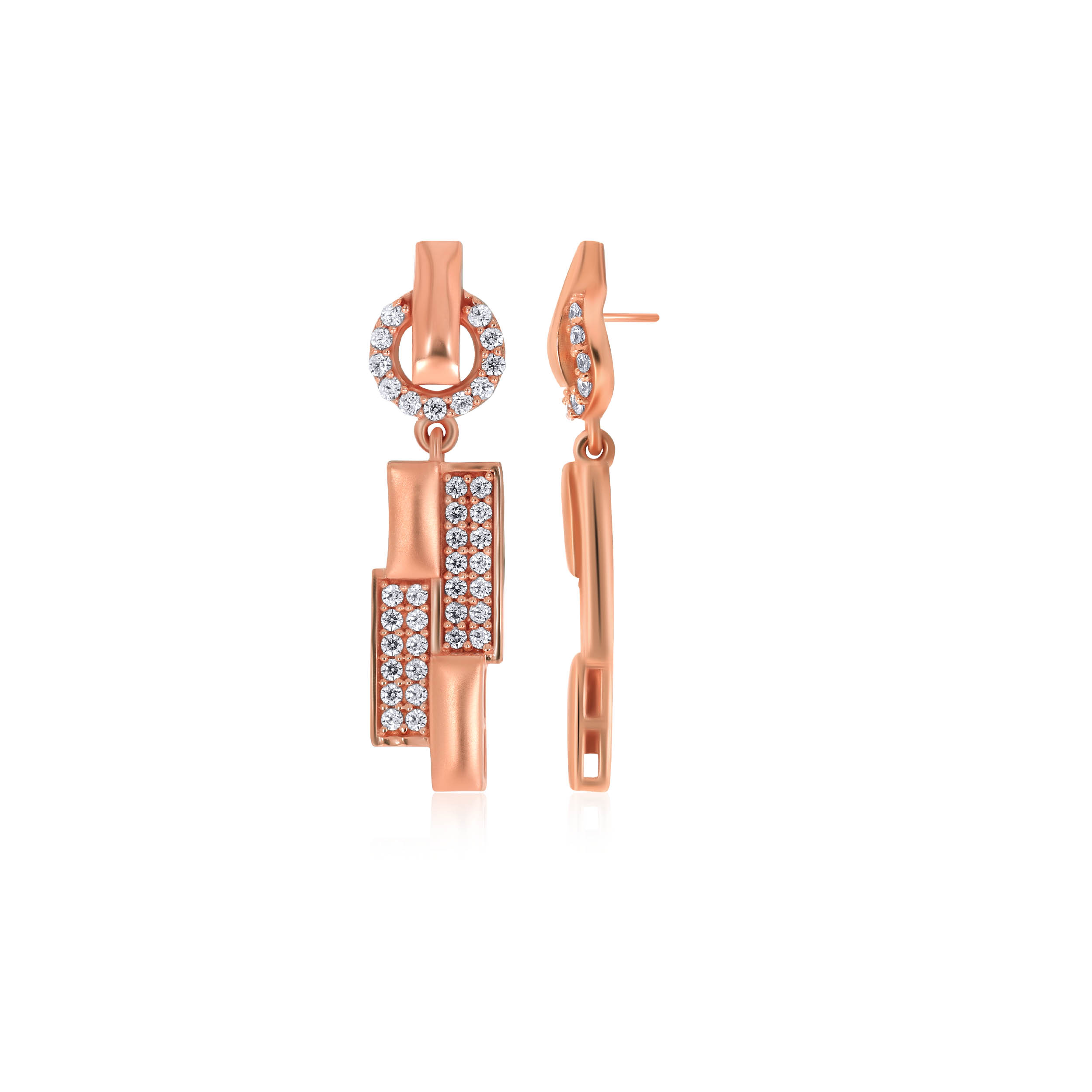 Balanced Path Gold Drop Earrings - Senco Gold and Diamonds