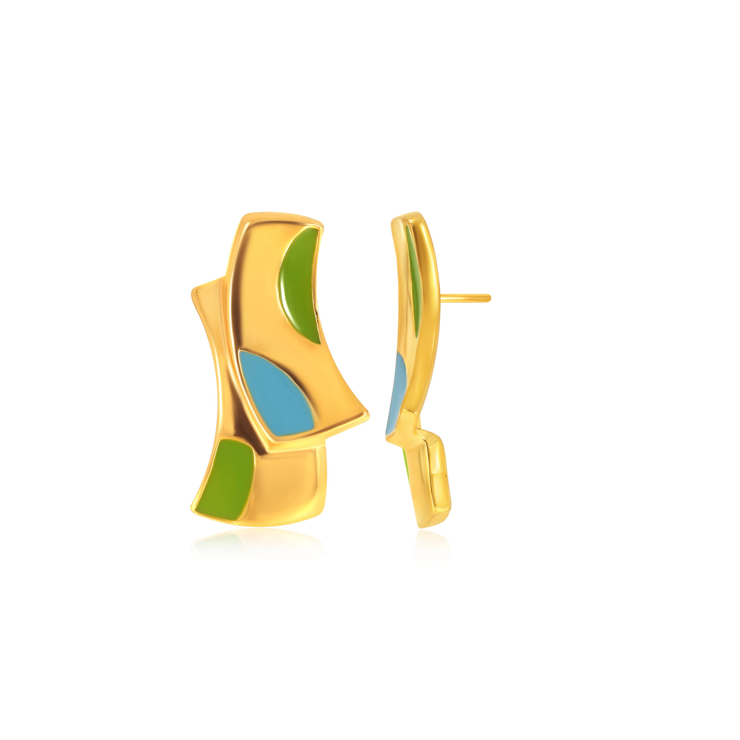Vibrant Hue Gold Studs - Senco Gold and Diamonds