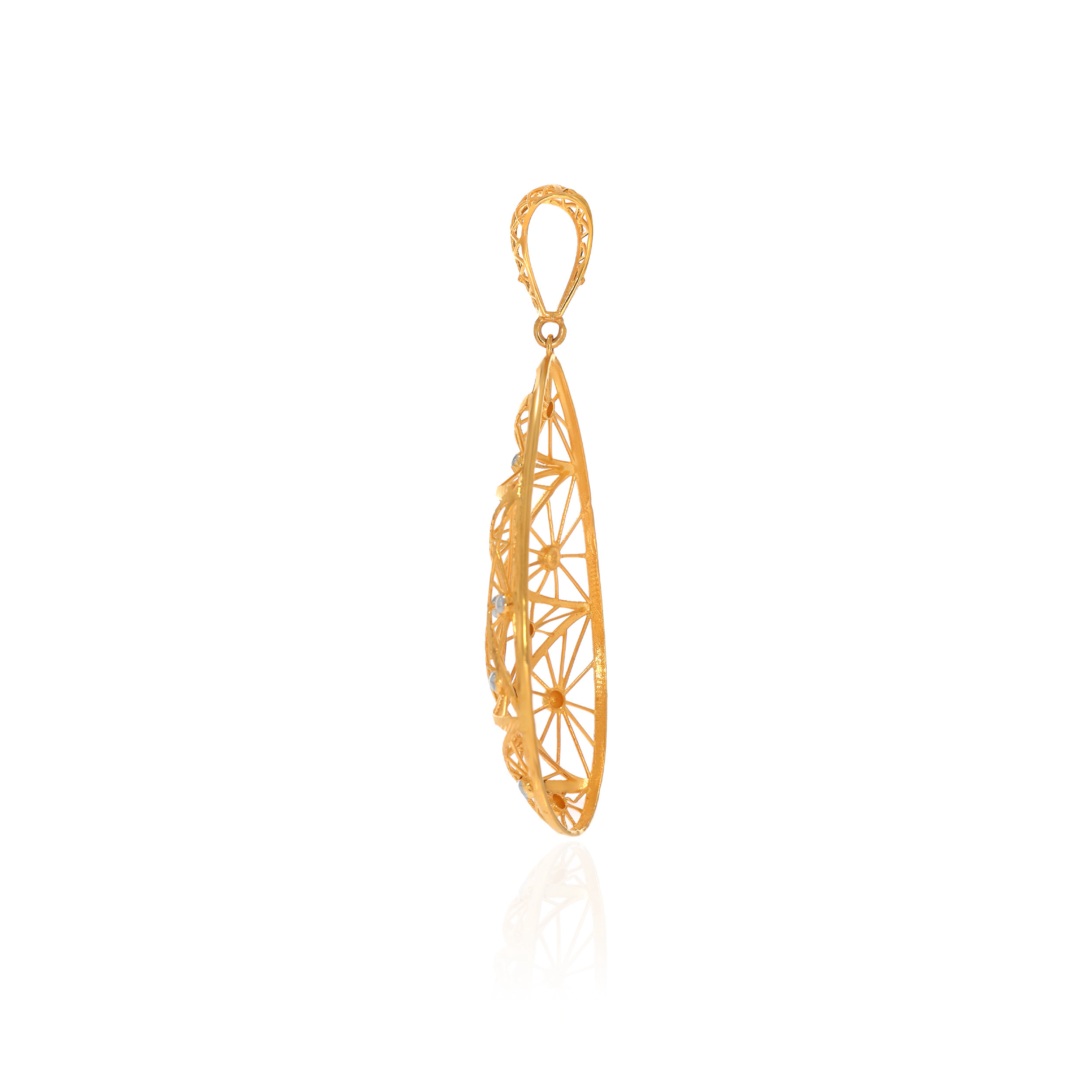 18K Yellow Gold Fancy Gold Pendant-GPN-D000721299 - Senco Gold and Diamonds