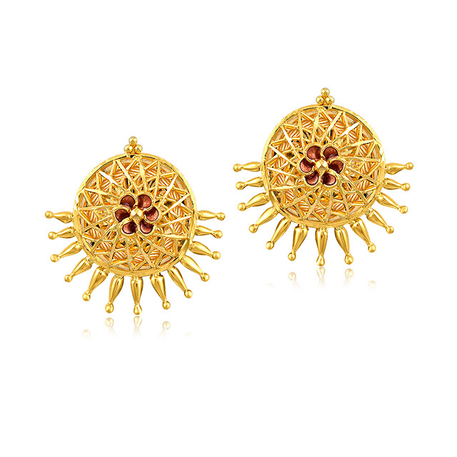 Sunny Art Gold Studs - Senco Gold and Diamonds
