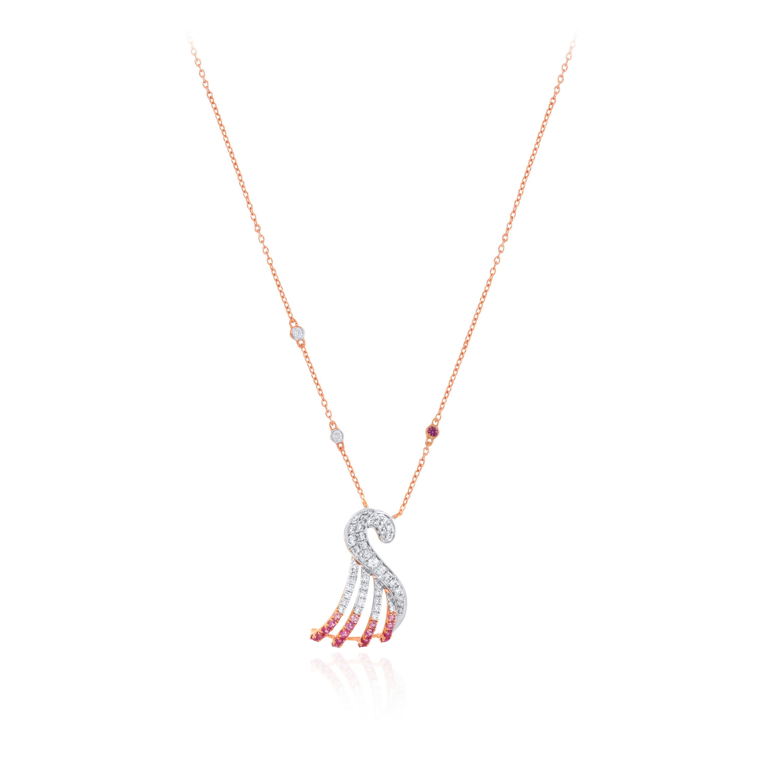 Mystical Ombré Diamond Chain Pendant - Senco Gold and Diamonds