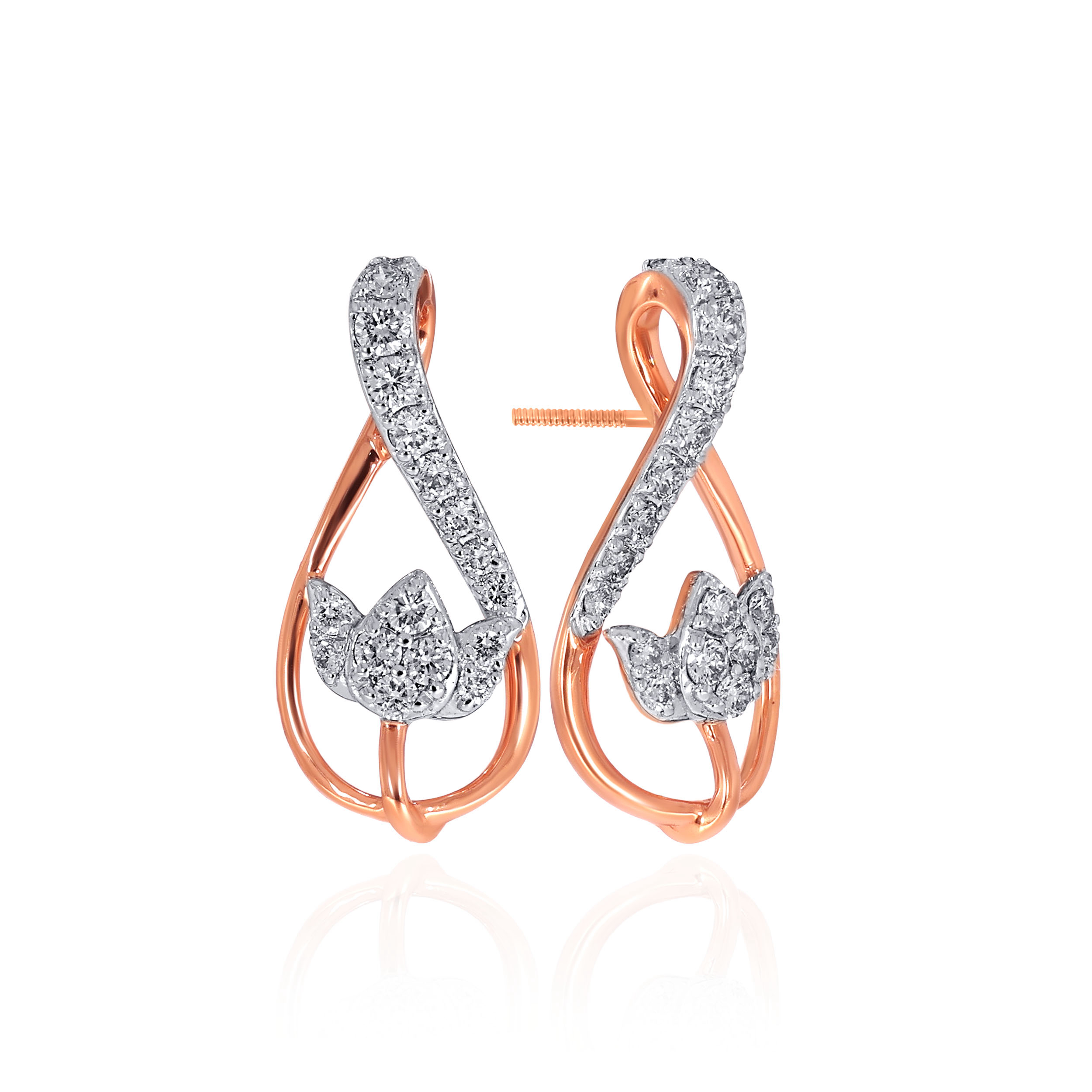 Orabella Floral Diamond Earrings - Senco Gold and Diamonds