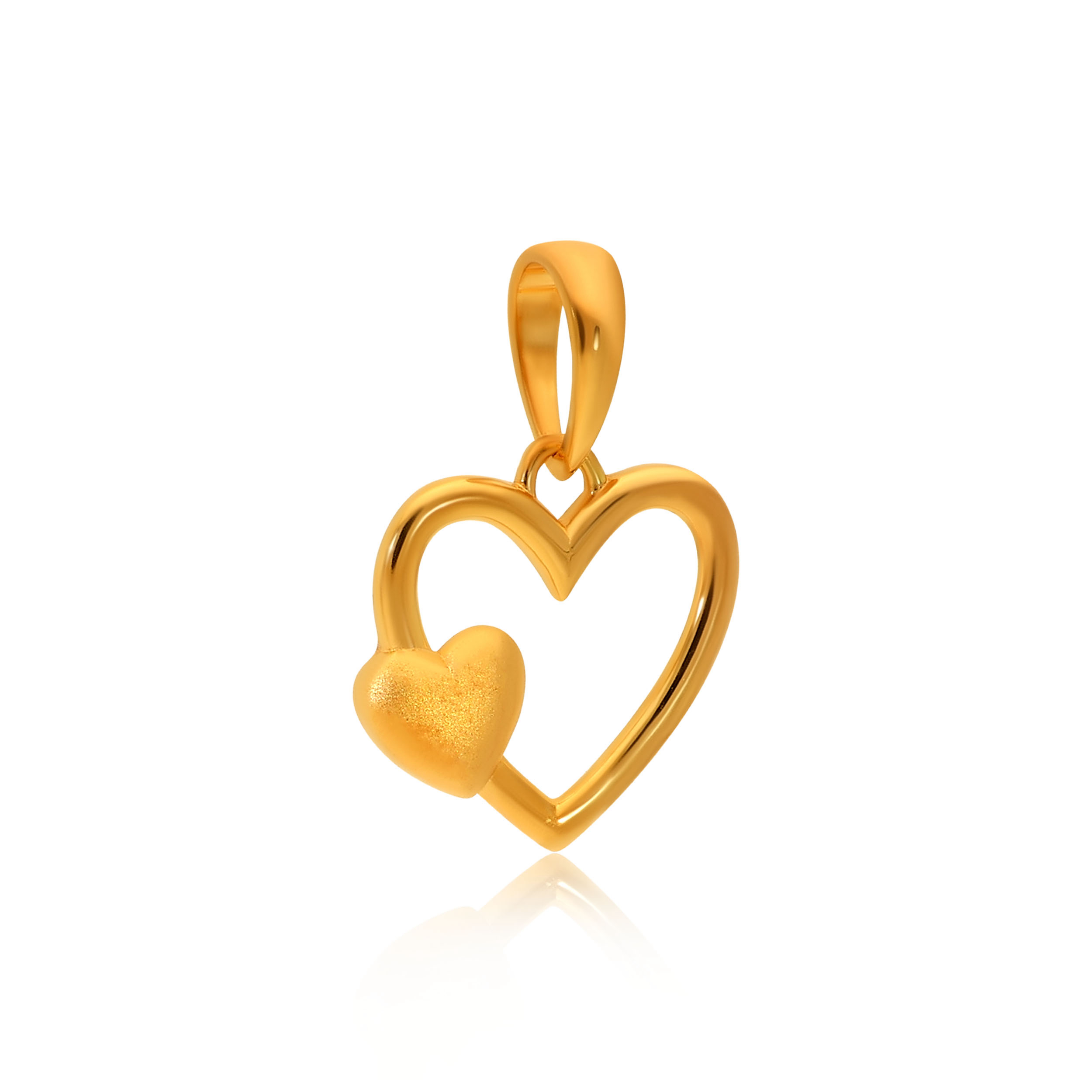Solstice Heart Relic Gold Pendant - Senco Gold and Diamonds