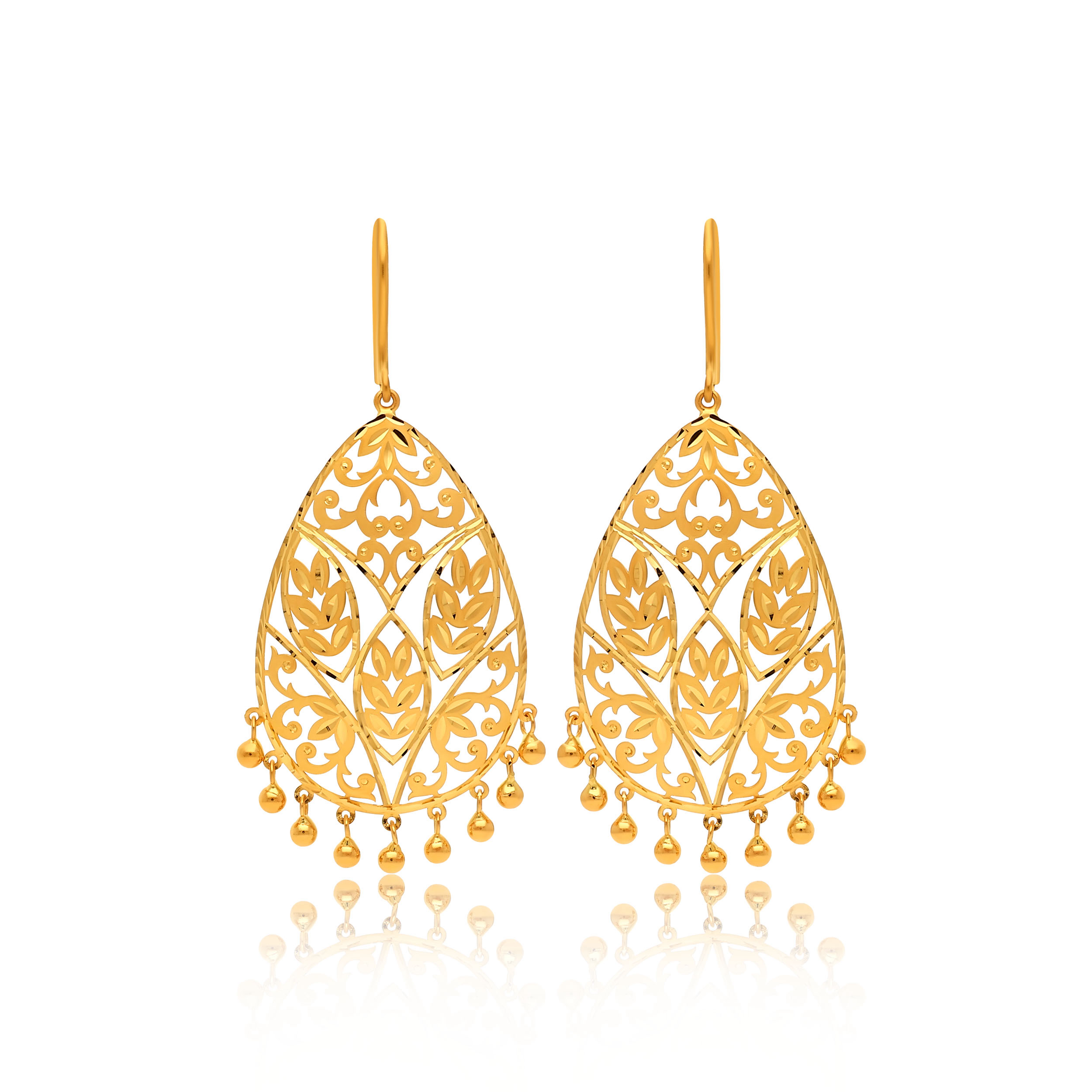 22K Yellow Gold Danglers_GP-SAD0006300 - Senco Gold and Diamonds