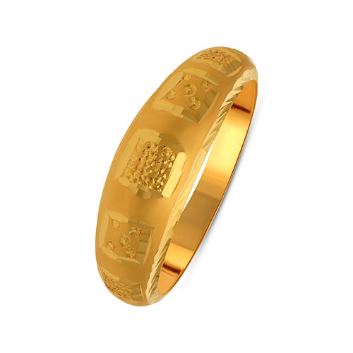 Square Lustre Gold Ring - Senco Gold and Diamonds