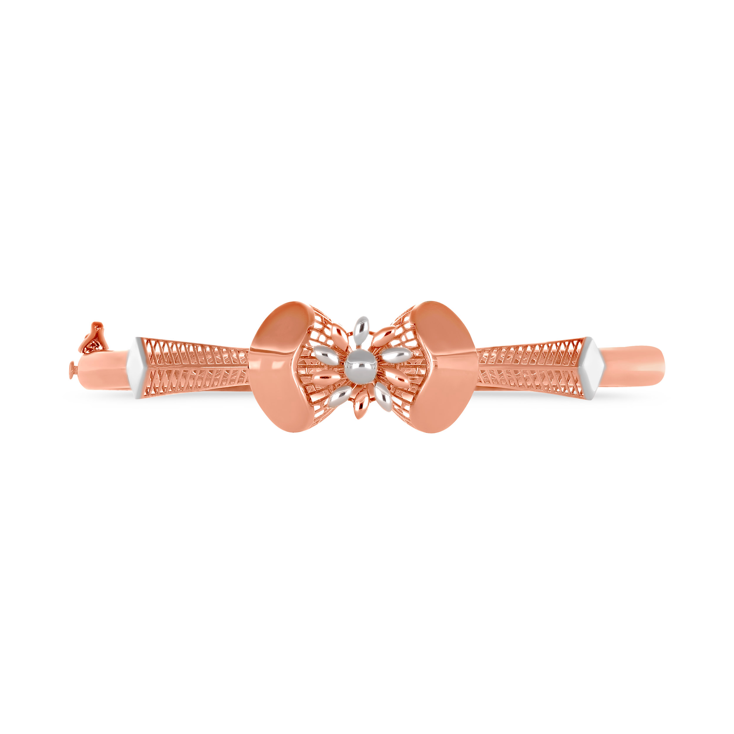 Bow Rose Romance Gold Chur Bangle - Senco Gold and Diamonds