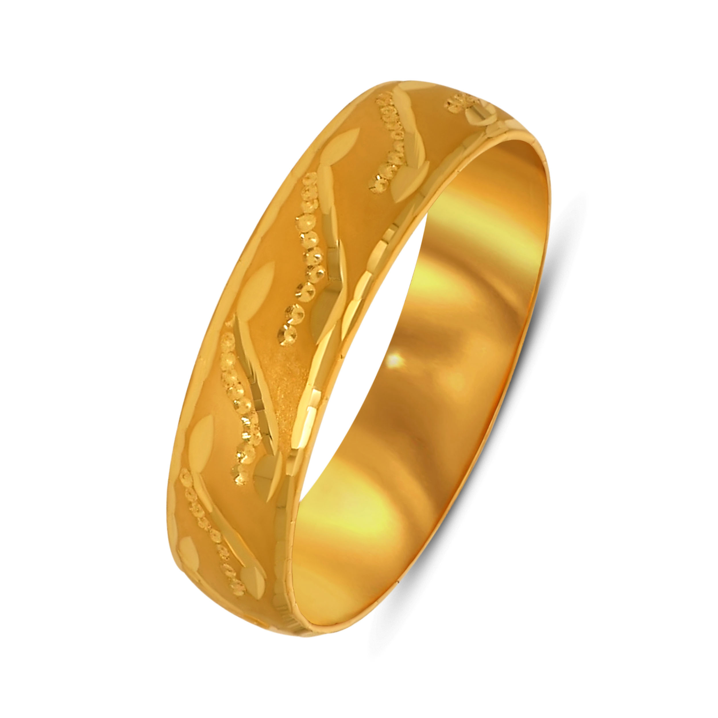 Fluid Crest Men's Gold Band - Senco Gold and Diamonds