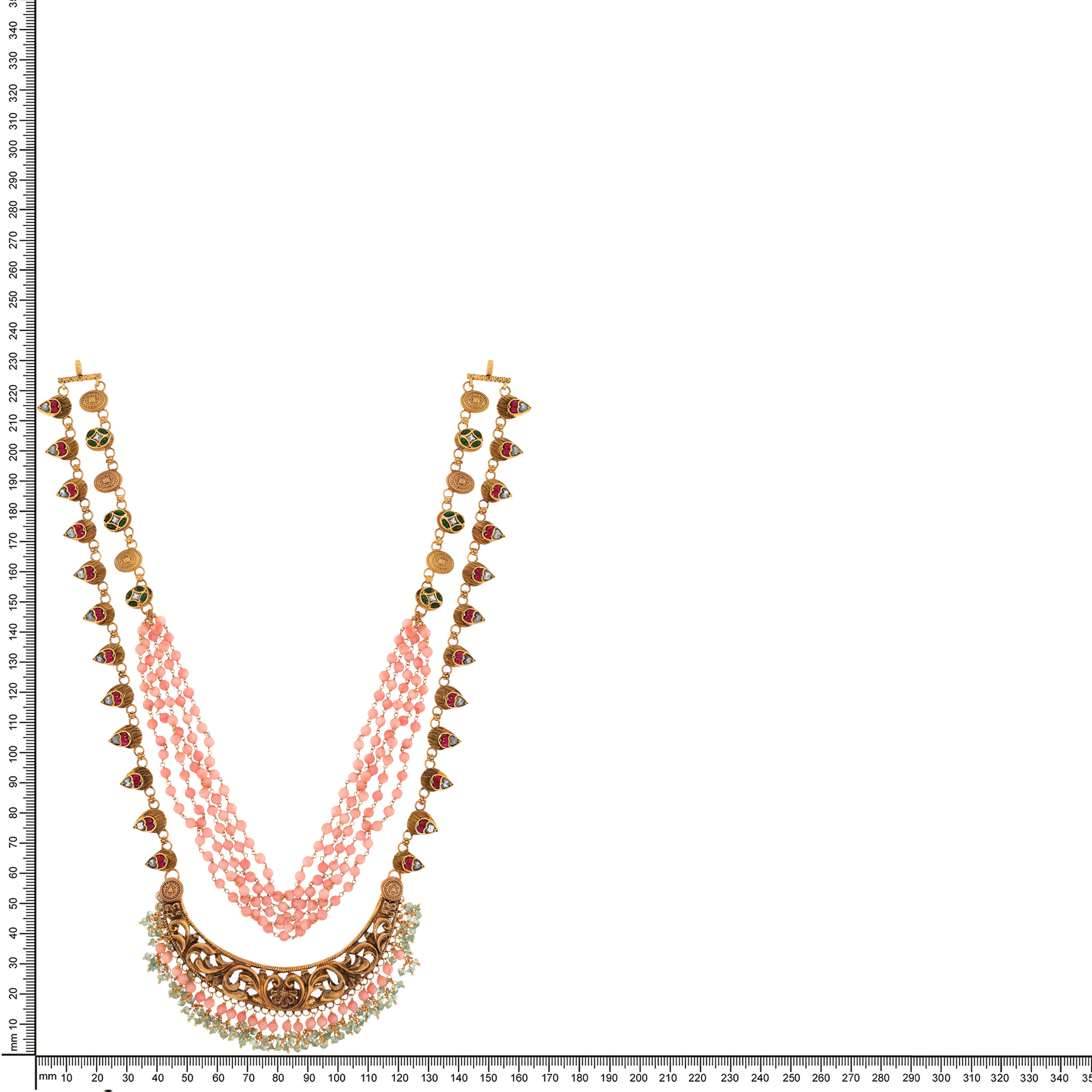 22K Yellow Gold Kundan Necklace-GN-D000788445 - Senco Gold and Diamonds