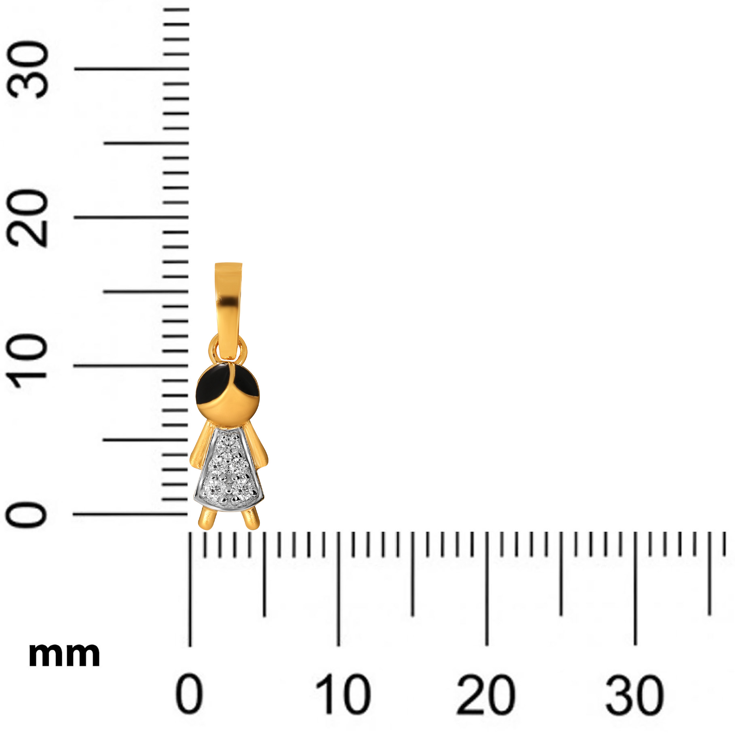 14K Yellow Gold Kids Diamond Pendant-DPN-D000790395 - Senco Gold and Diamonds