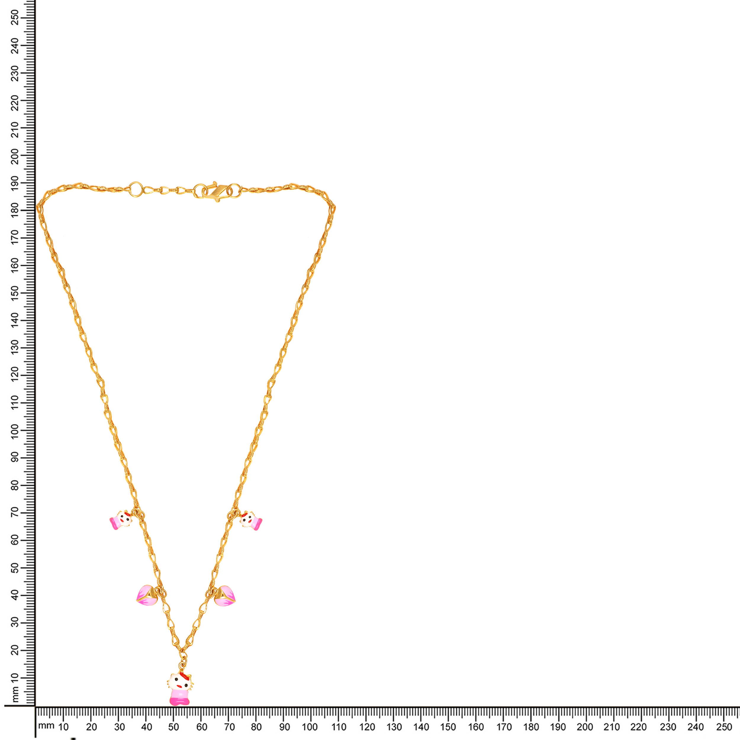 Pretty In Pink Kid's Gold Chain Pendant - Senco Gold and Diamonds