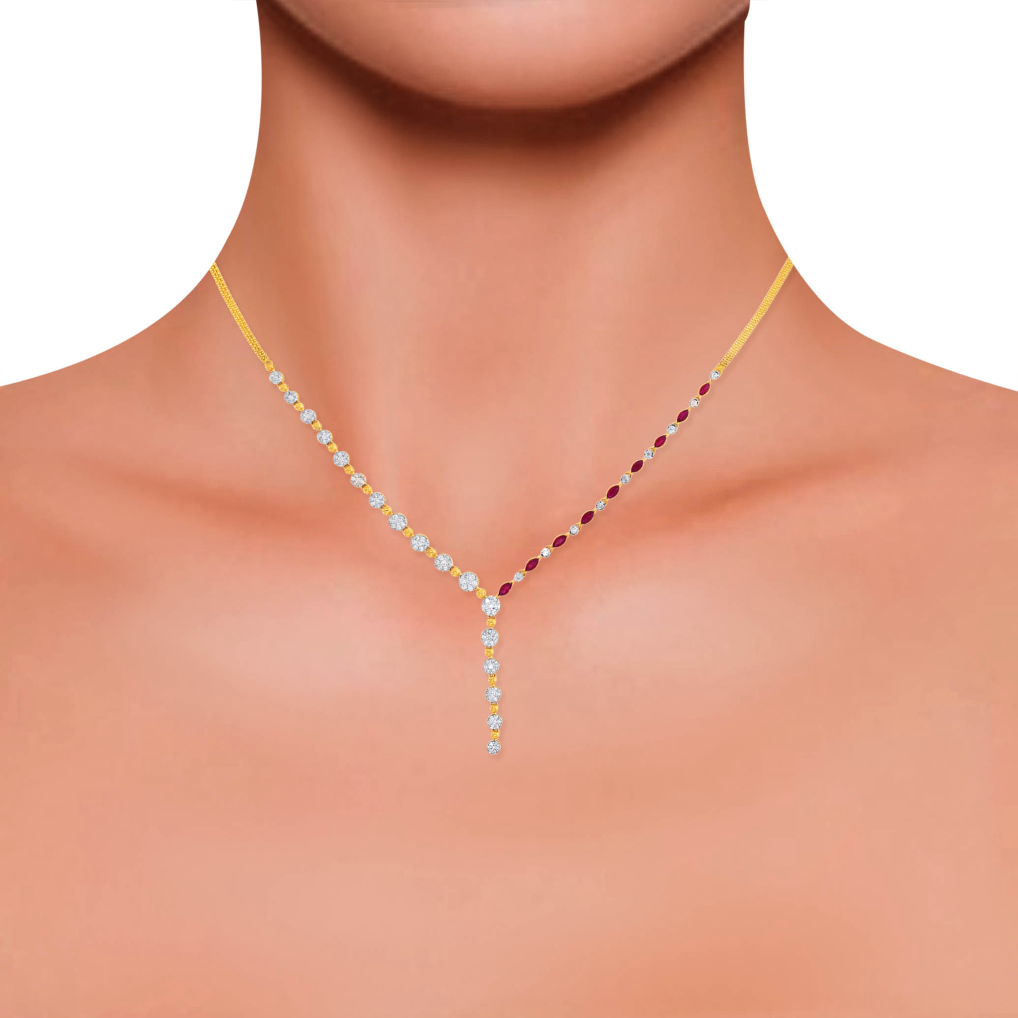 Gleaming Spheres Diamond Necklace - Senco Gold and Diamonds