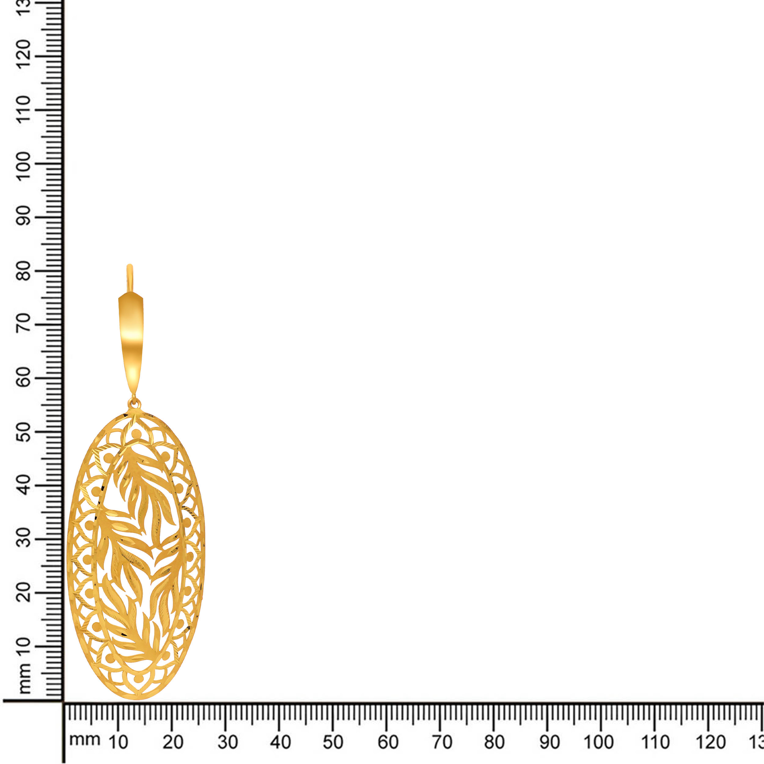 Leafy Splendour Gold Hook Earrings - Senco Gold and Diamonds