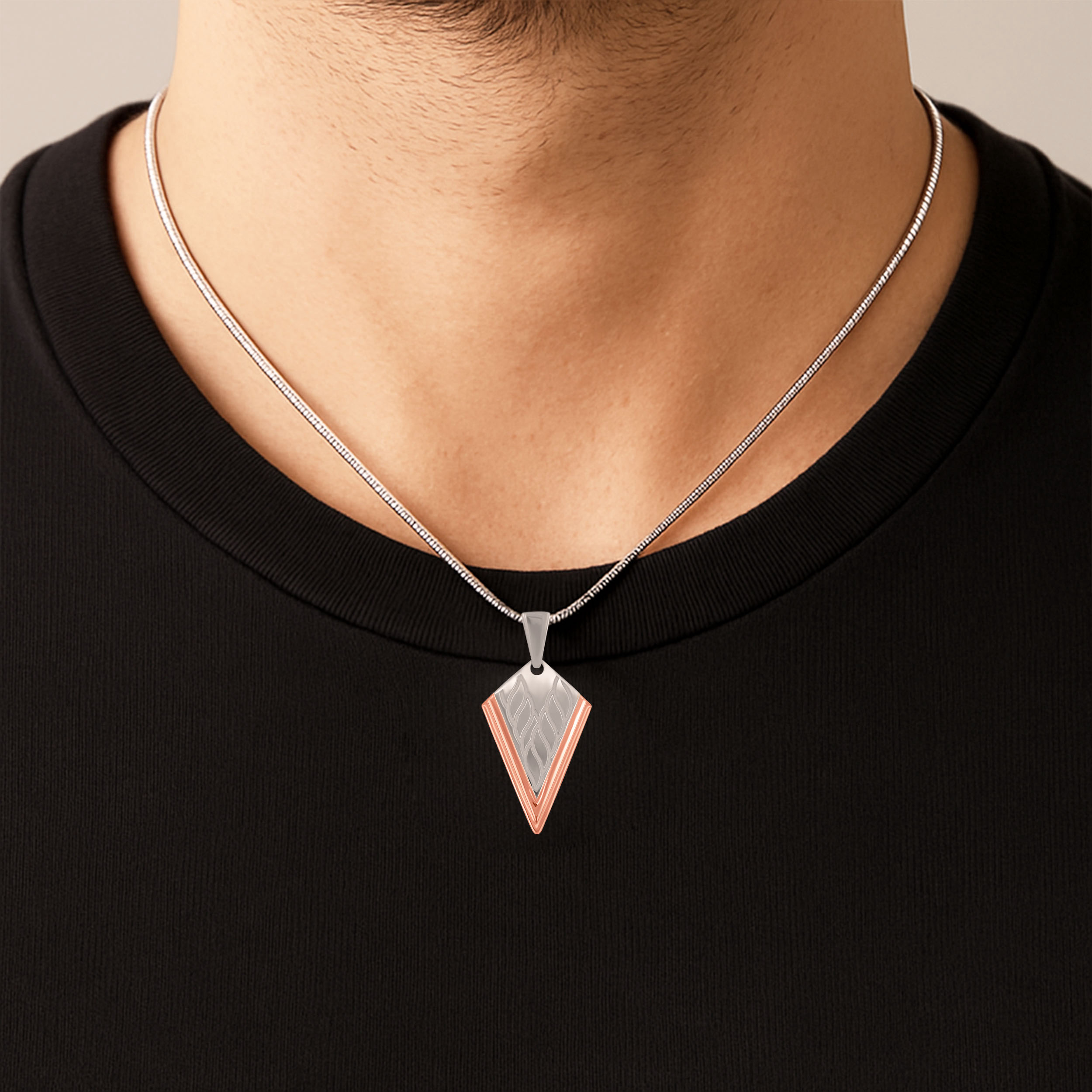 Prism Edge Men's Platinum Pendant - Senco Gold and Diamonds