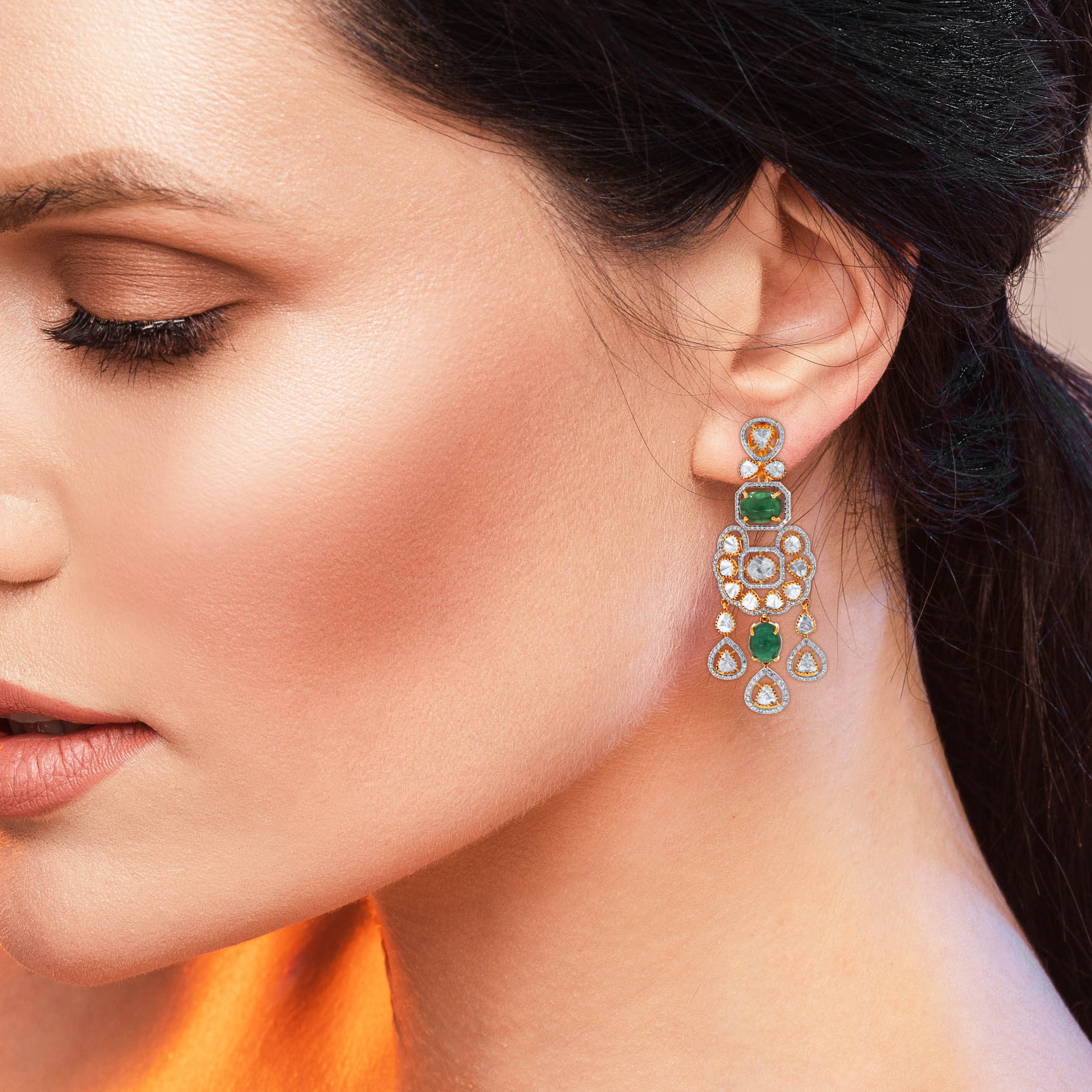 Imperial Glow Chandelier Diamond Earrings - Senco Gold and Diamonds