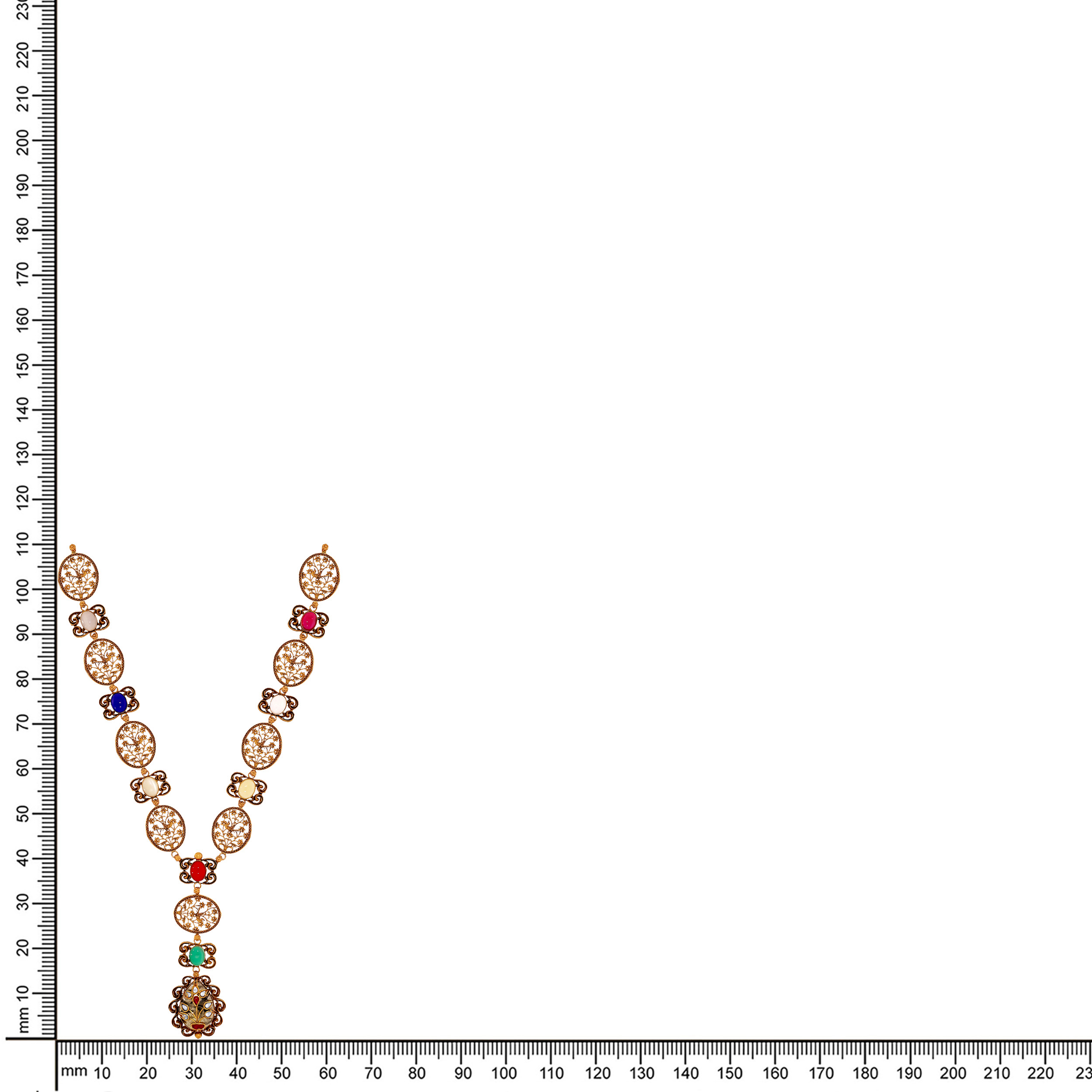 22K Yellow Gold Kundan Necklace-GN-D000788427 - Senco Gold and Diamonds