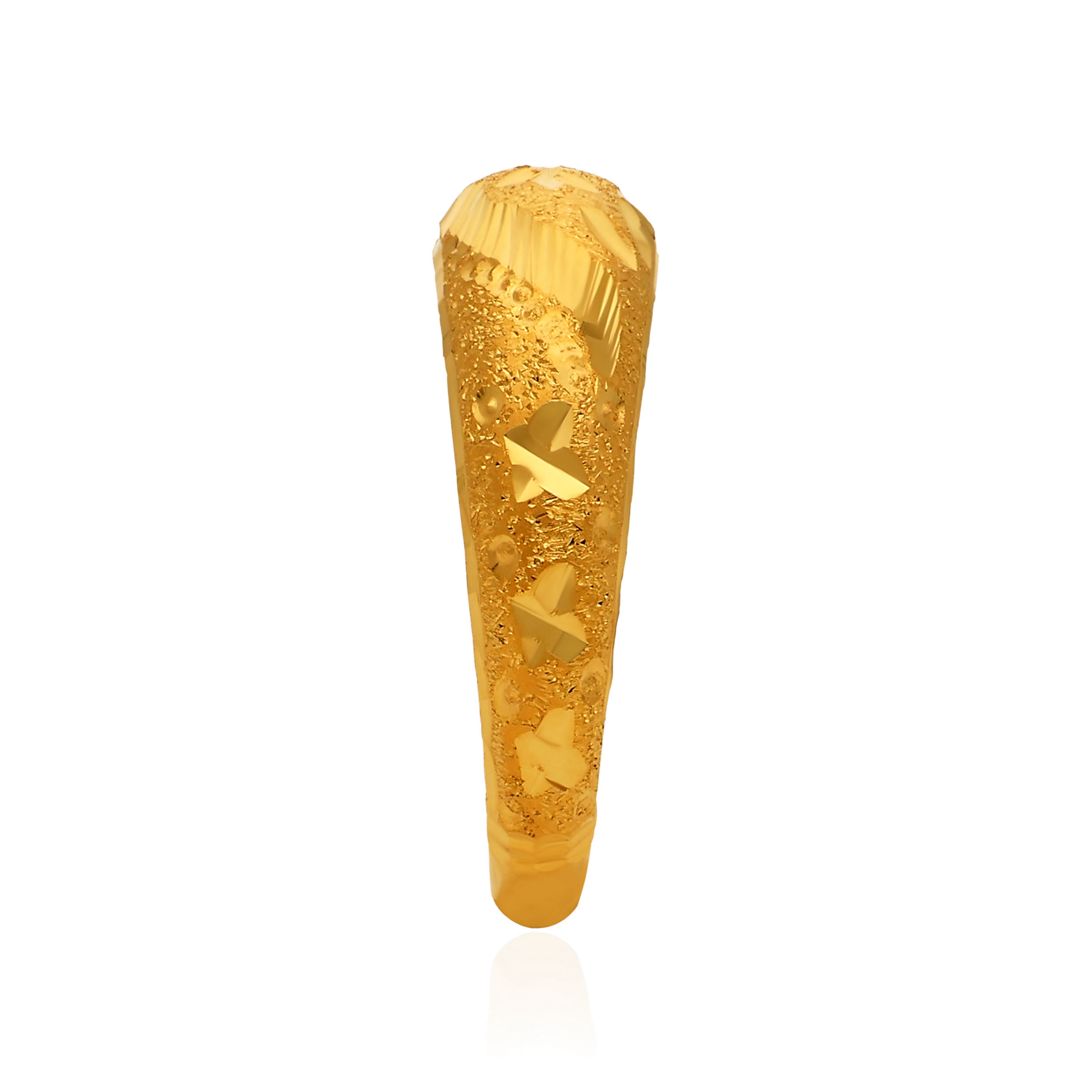 Aureate Floral-Carve Gold Ring - Senco Gold and Diamonds