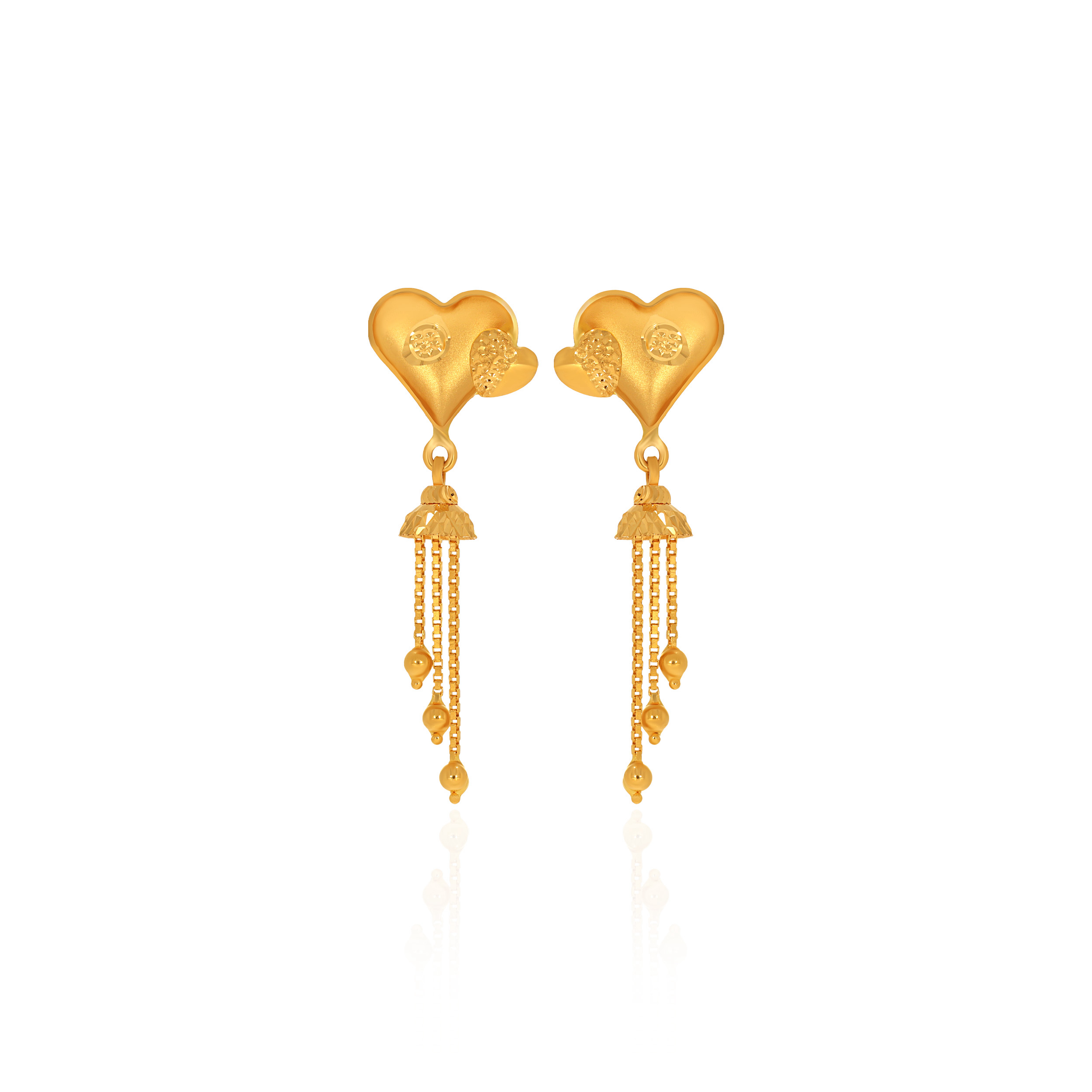 Modern Romance Gold Drop Earrings - Senco Gold and Diamonds