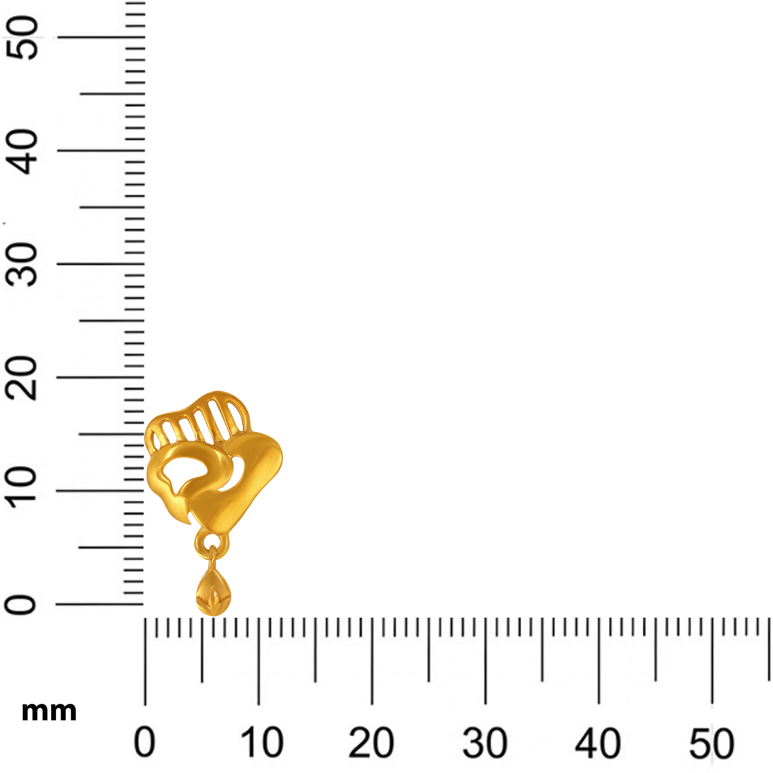 Sculpted Charm Gold Drop Earrings - Senco Gold and Diamonds