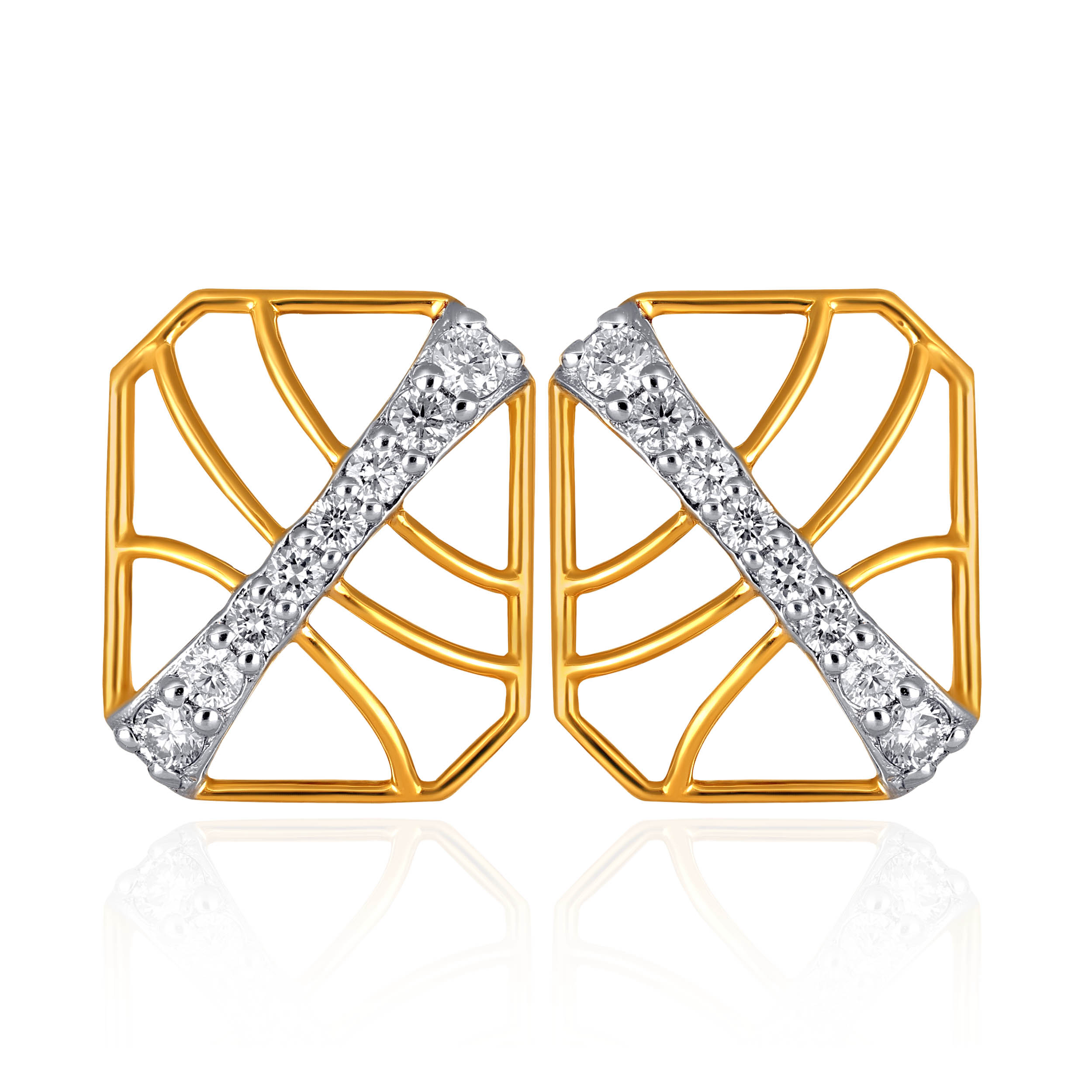 Prismique Luxe Diamond Studs - Senco Gold and Diamonds