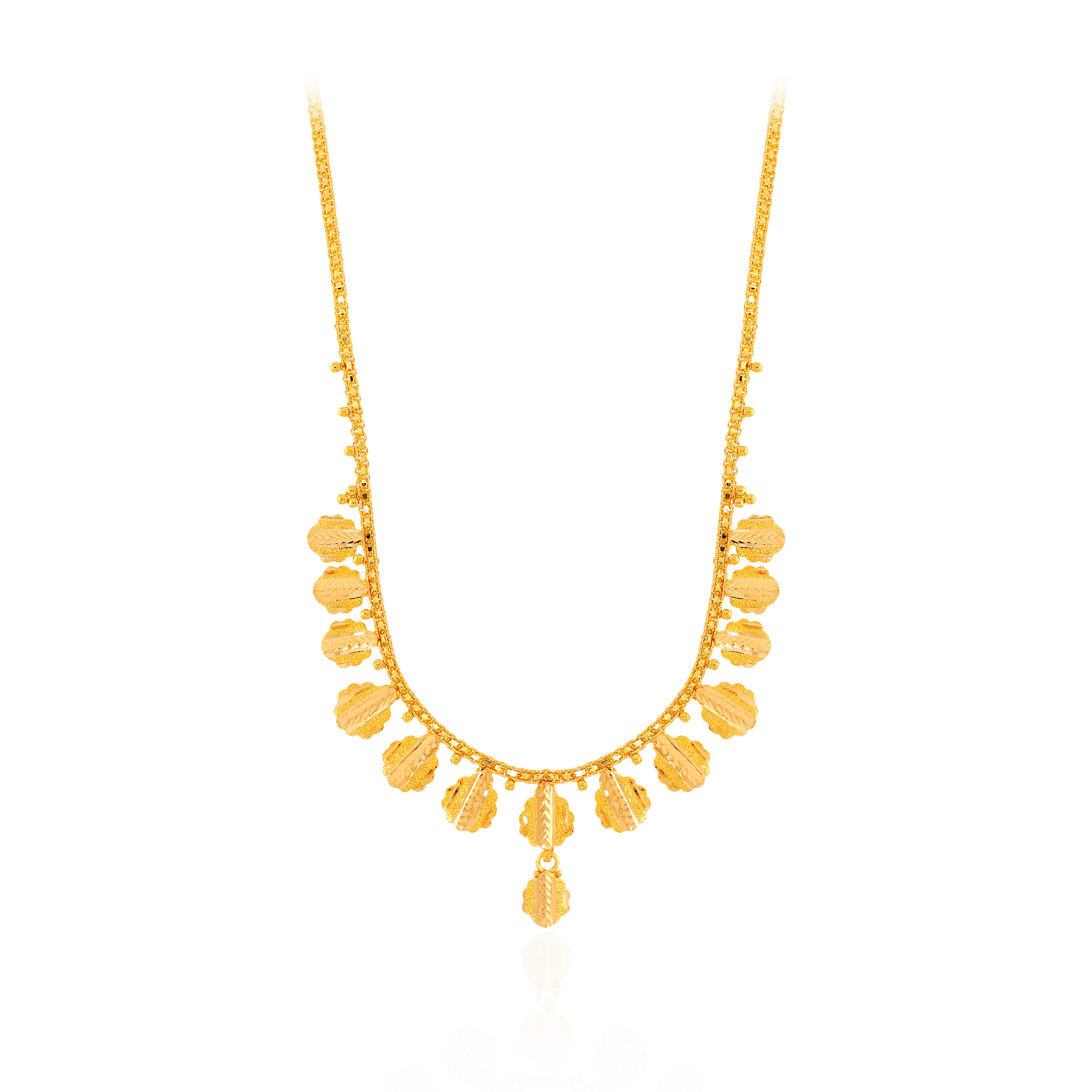 22K Yellow Gold Sleek Necklace-GN-D000709932 - Senco Gold and Diamonds