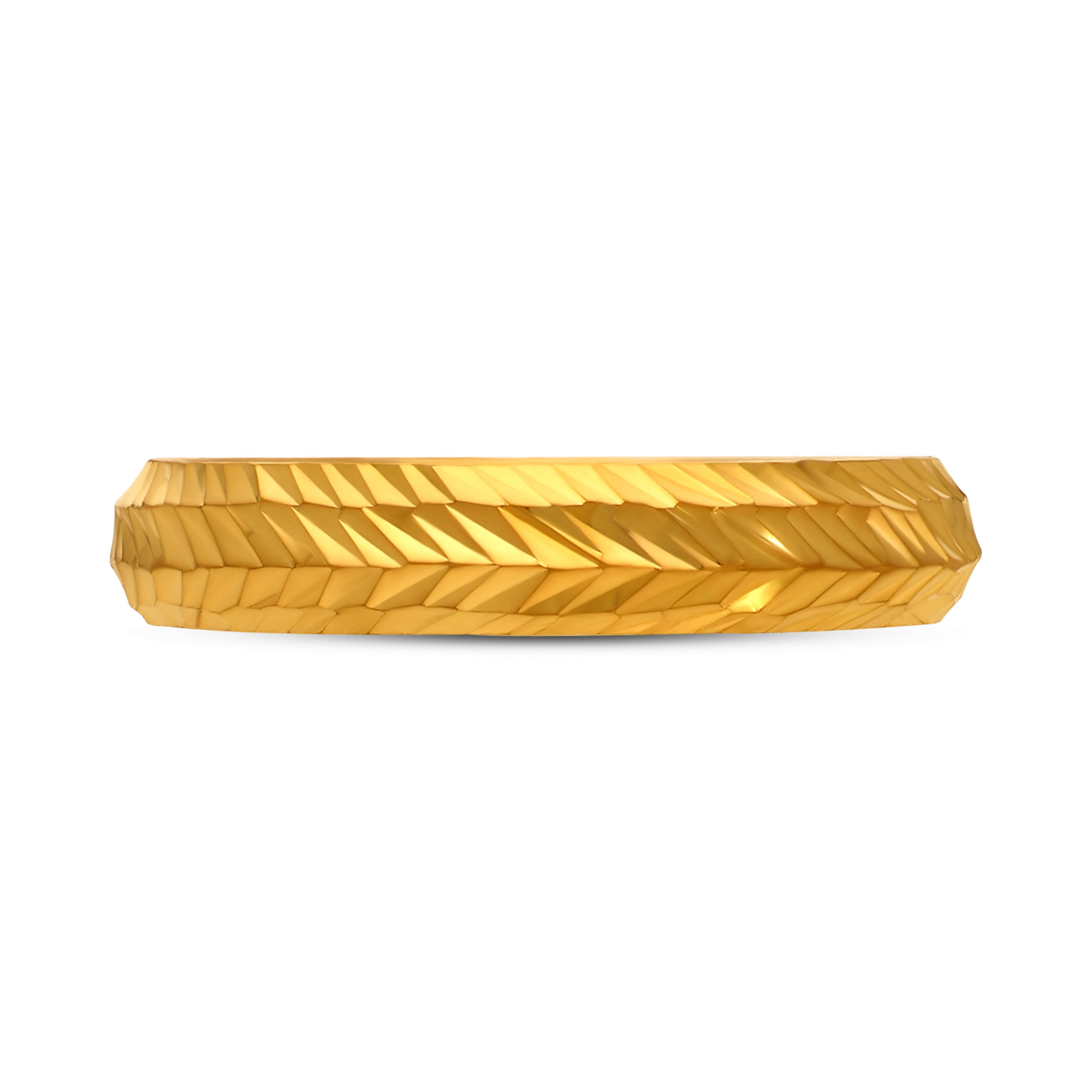 Grain Edge Men's Gold Band - Senco Gold and Diamonds