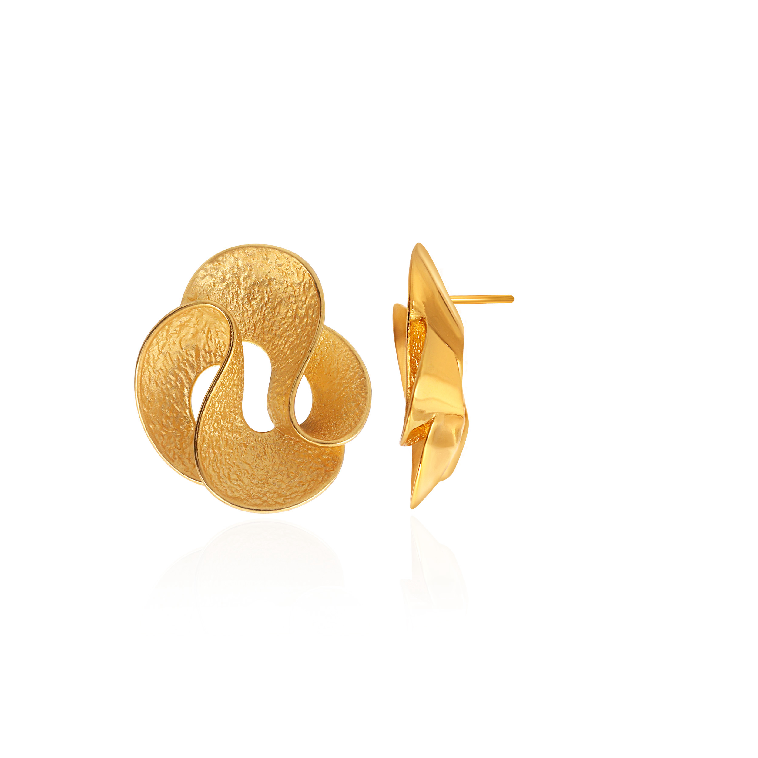 Chic Swirl Gold Studs - Senco Gold and Diamonds