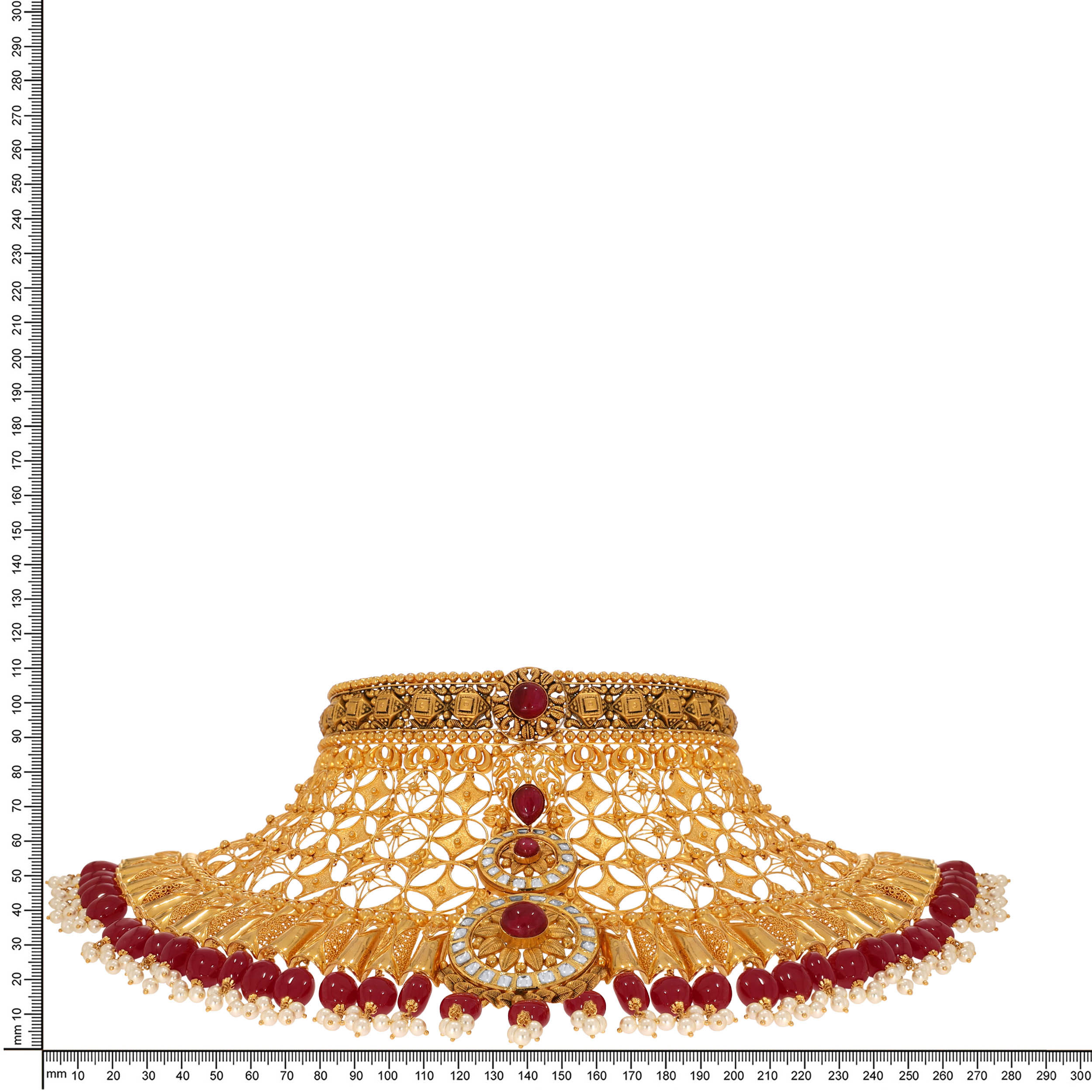 Imperial Cascading Bridal Gold Choker - Senco Gold and Diamonds