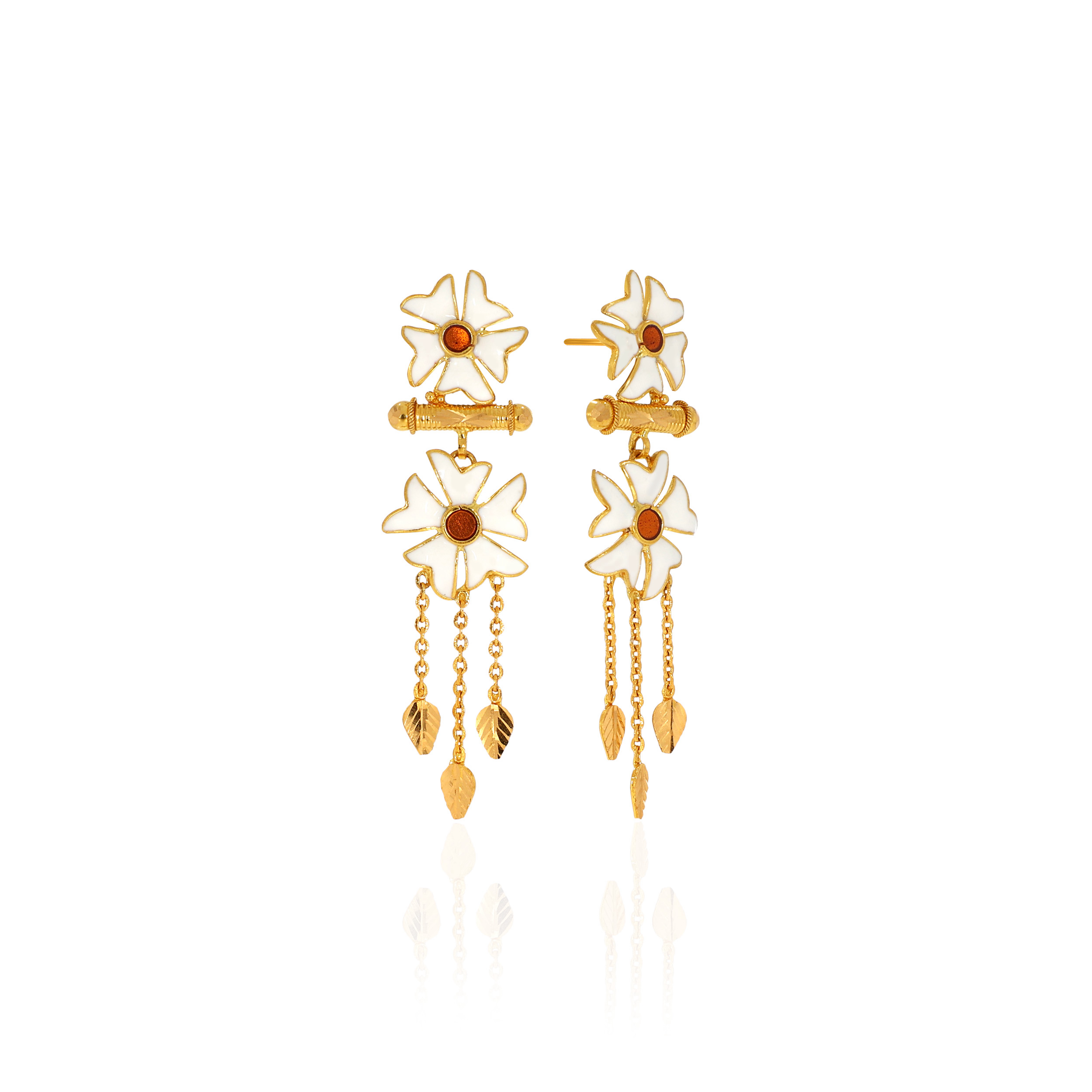 22K Yellow Gold Drop Earrings-GP-D000783654 - Senco Gold and Diamonds