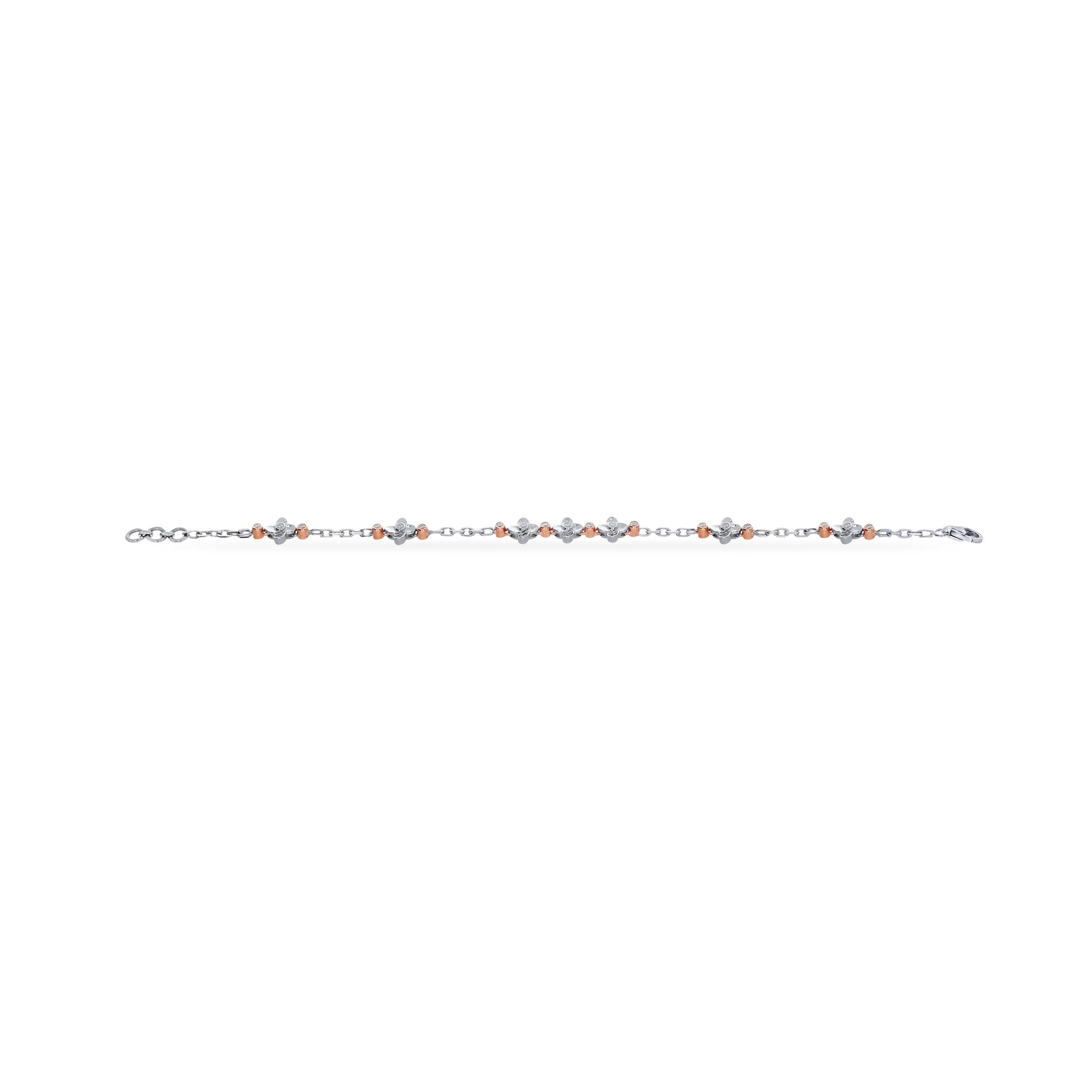 Blooming Glam Platinum Diamond Bracelet - Senco Gold and Diamonds