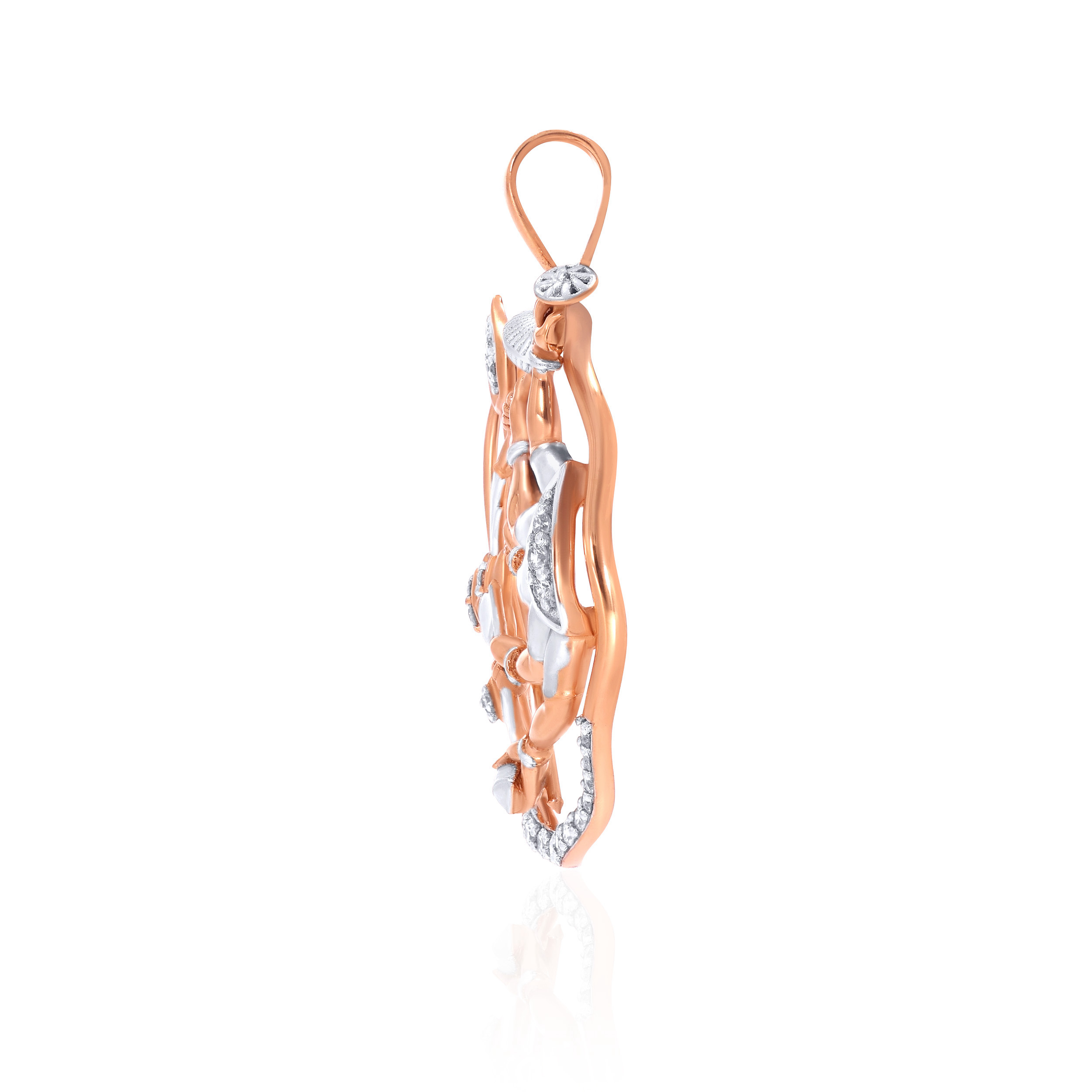 Resilient Maa Durga Diamond Pendant - Senco Gold and Diamonds