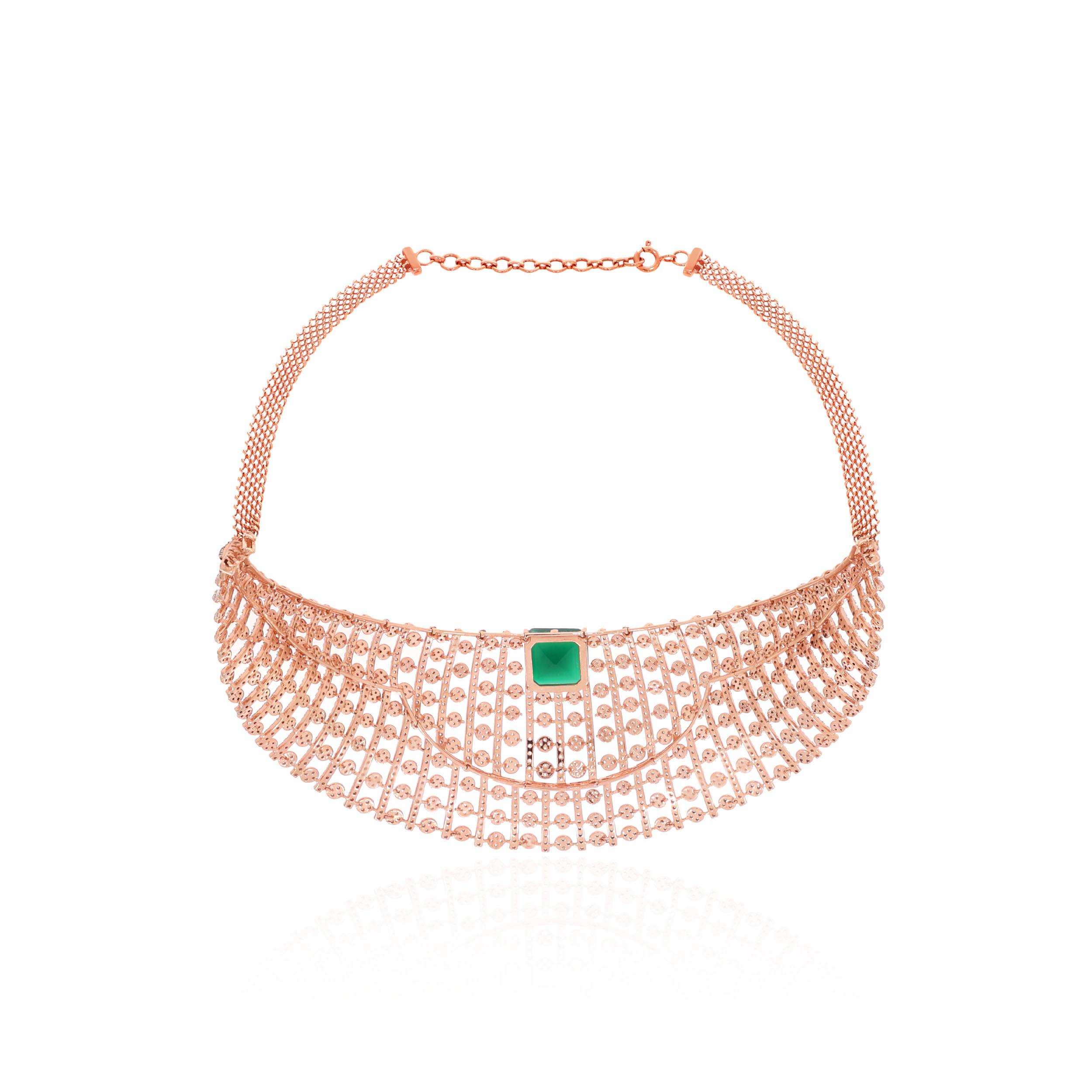 14K Rose Gold Diamond Necklace-DGN-D000781228 - Senco Gold and Diamonds