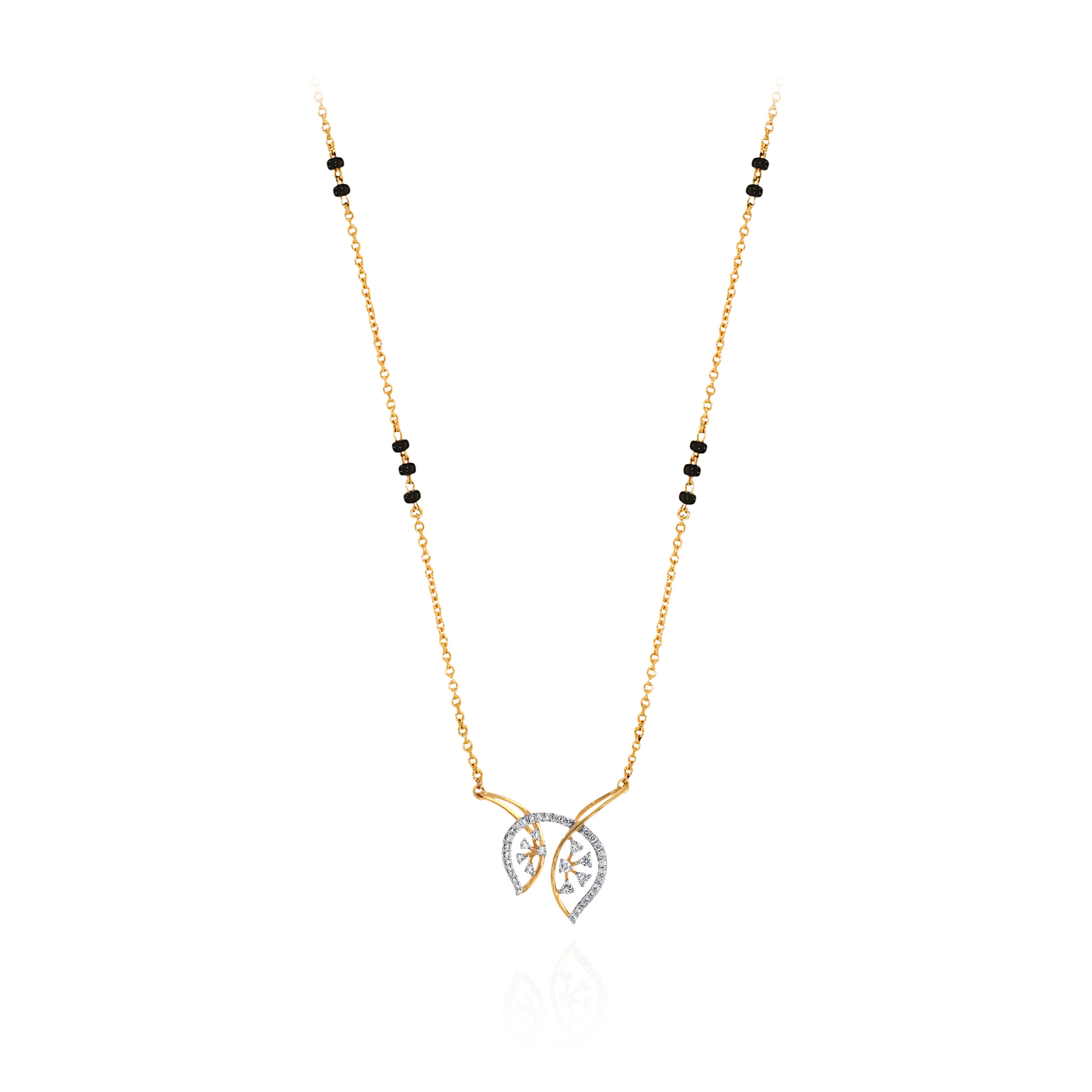 Petal Embrace Diamond Mangalsutra - Senco Gold and Diamonds