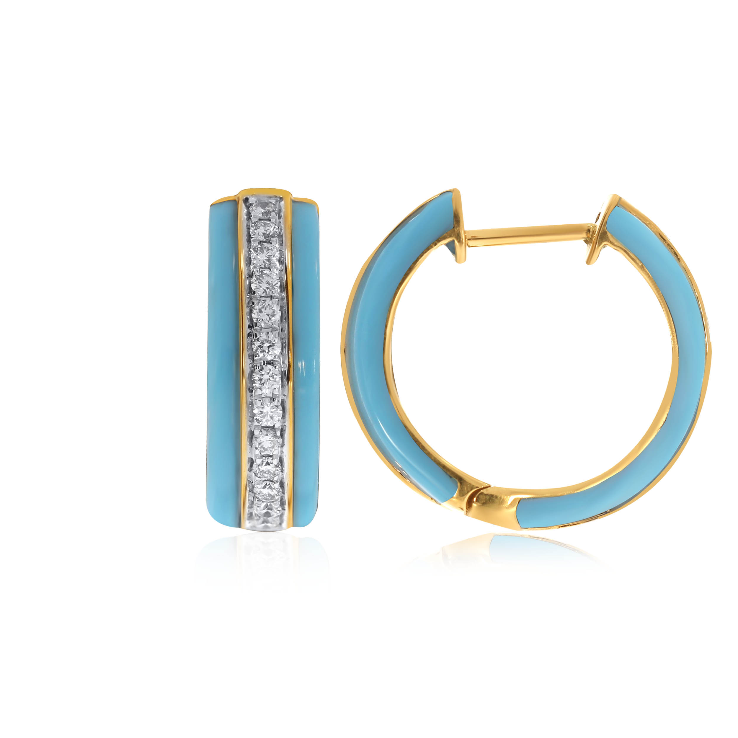Classy Waterfall Diamond Hoop Earrings - Senco Gold and Diamonds