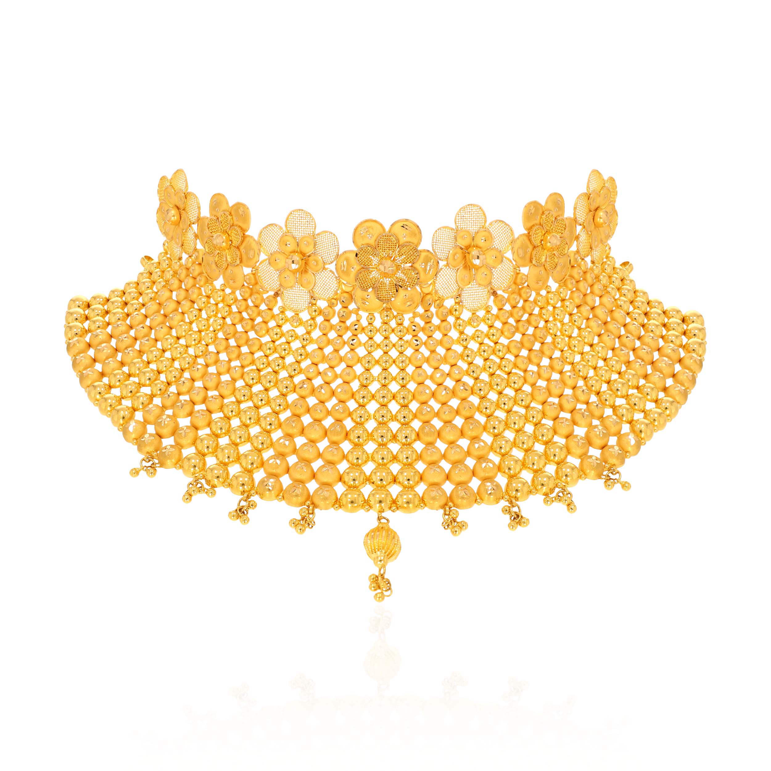 Beaded Luxe Gold Choker Necklace - Senco Gold and Diamonds