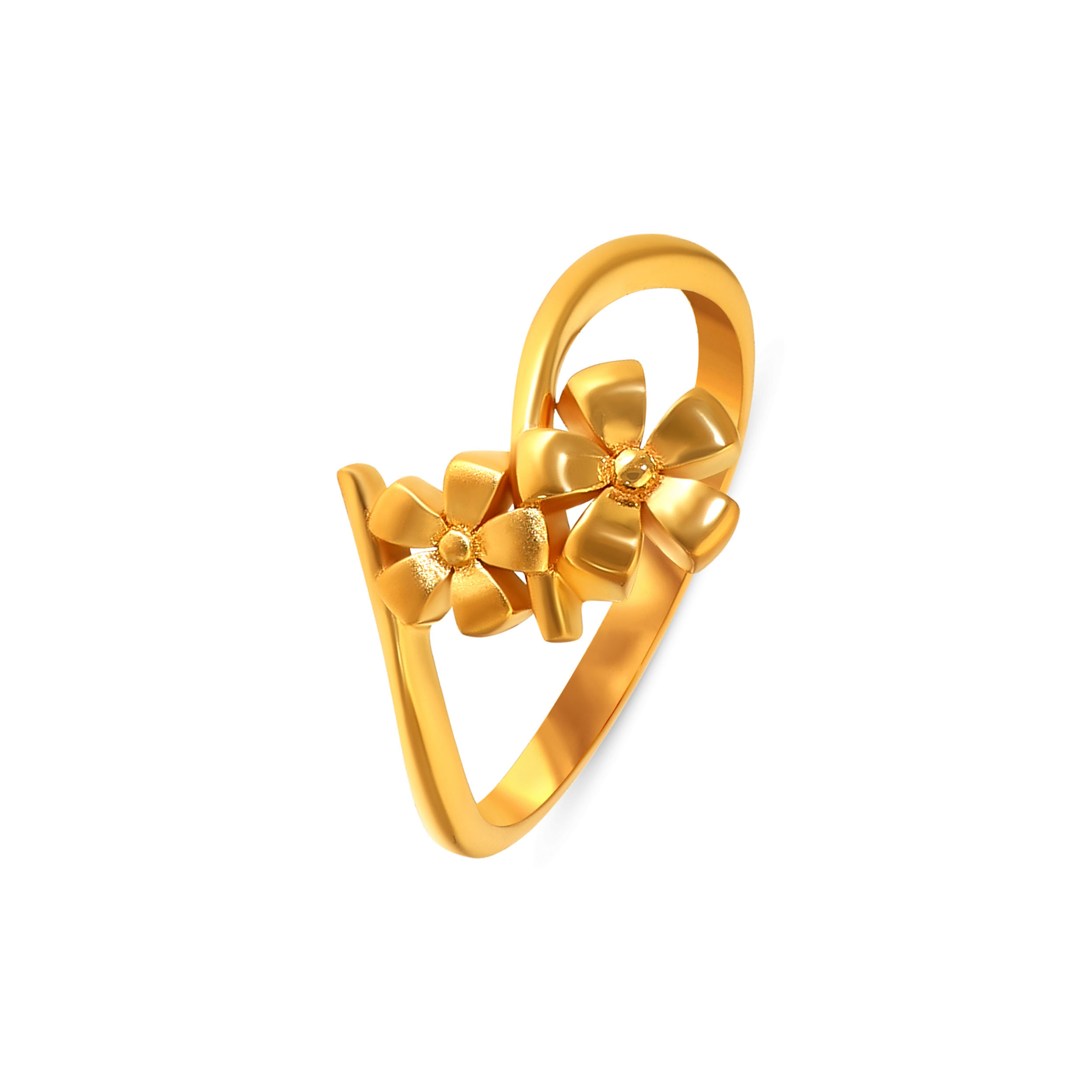 Twin Bloom Gold Ring - Senco Gold and Diamonds